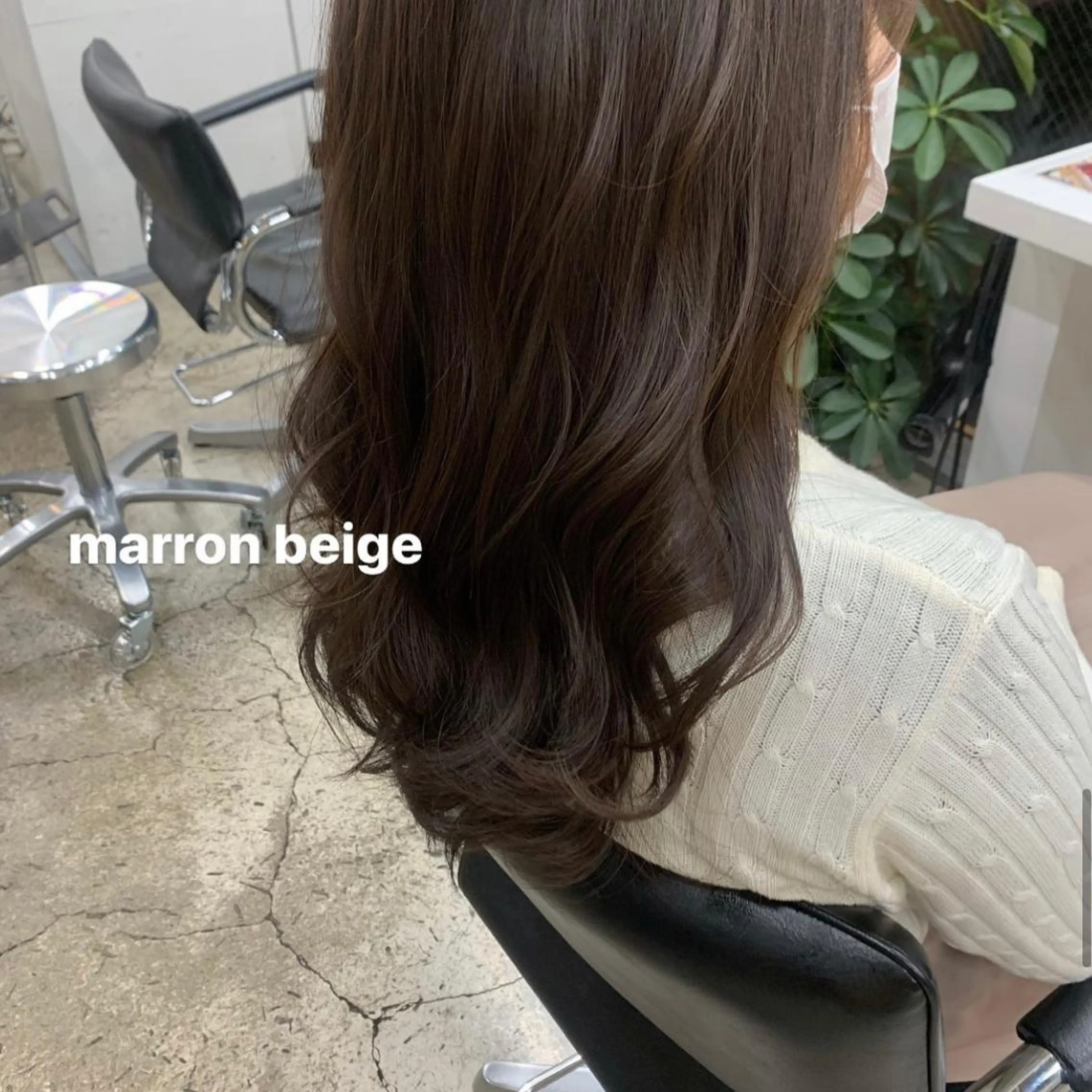 セミロング センターパート／マッ シュ／パーマ　あさみのヘアスタイル