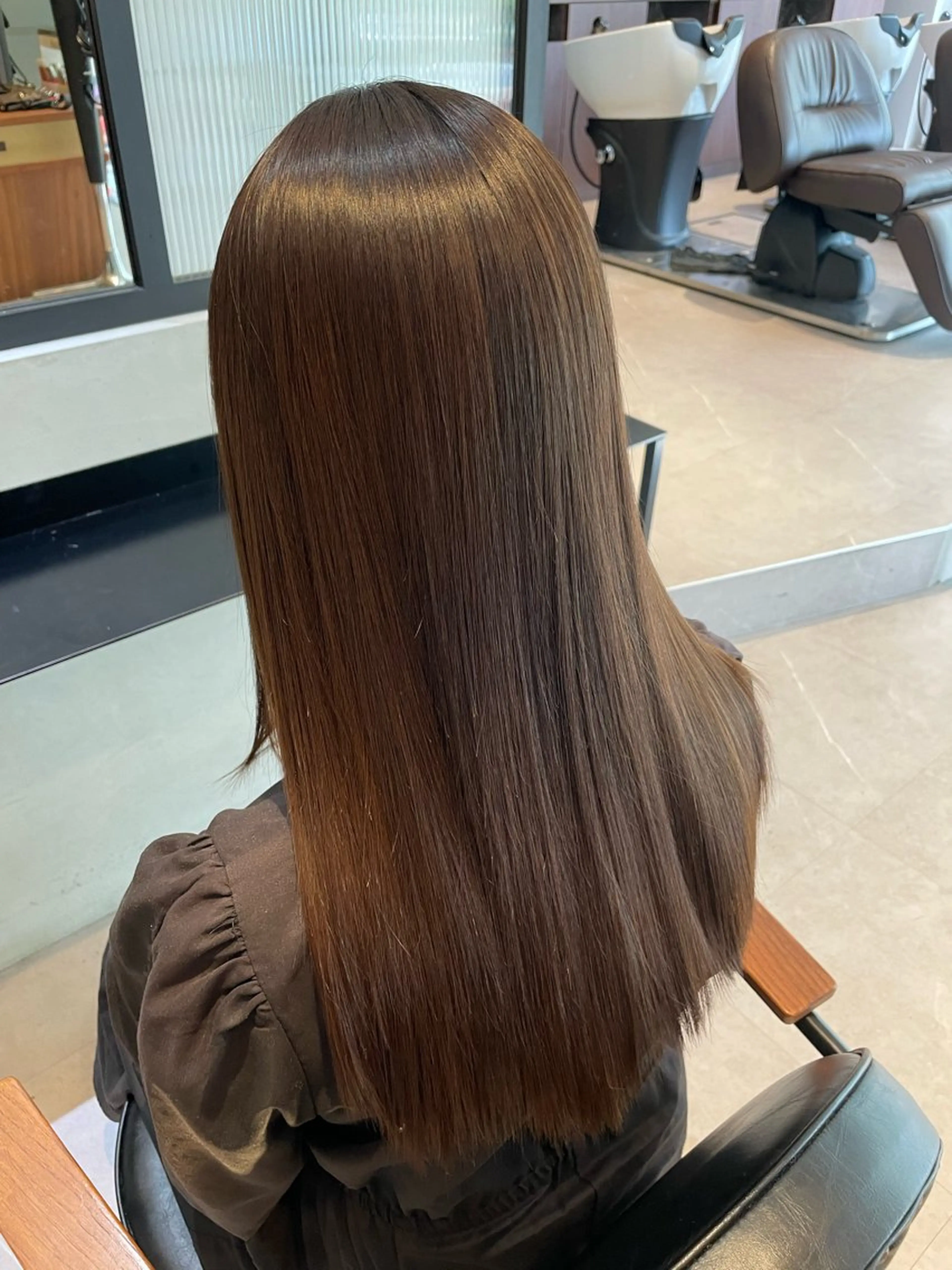 カット 縮毛矯正 トリートメント オリーブカラー🫒/ ハッシュカット/みゆのヘアスタイル