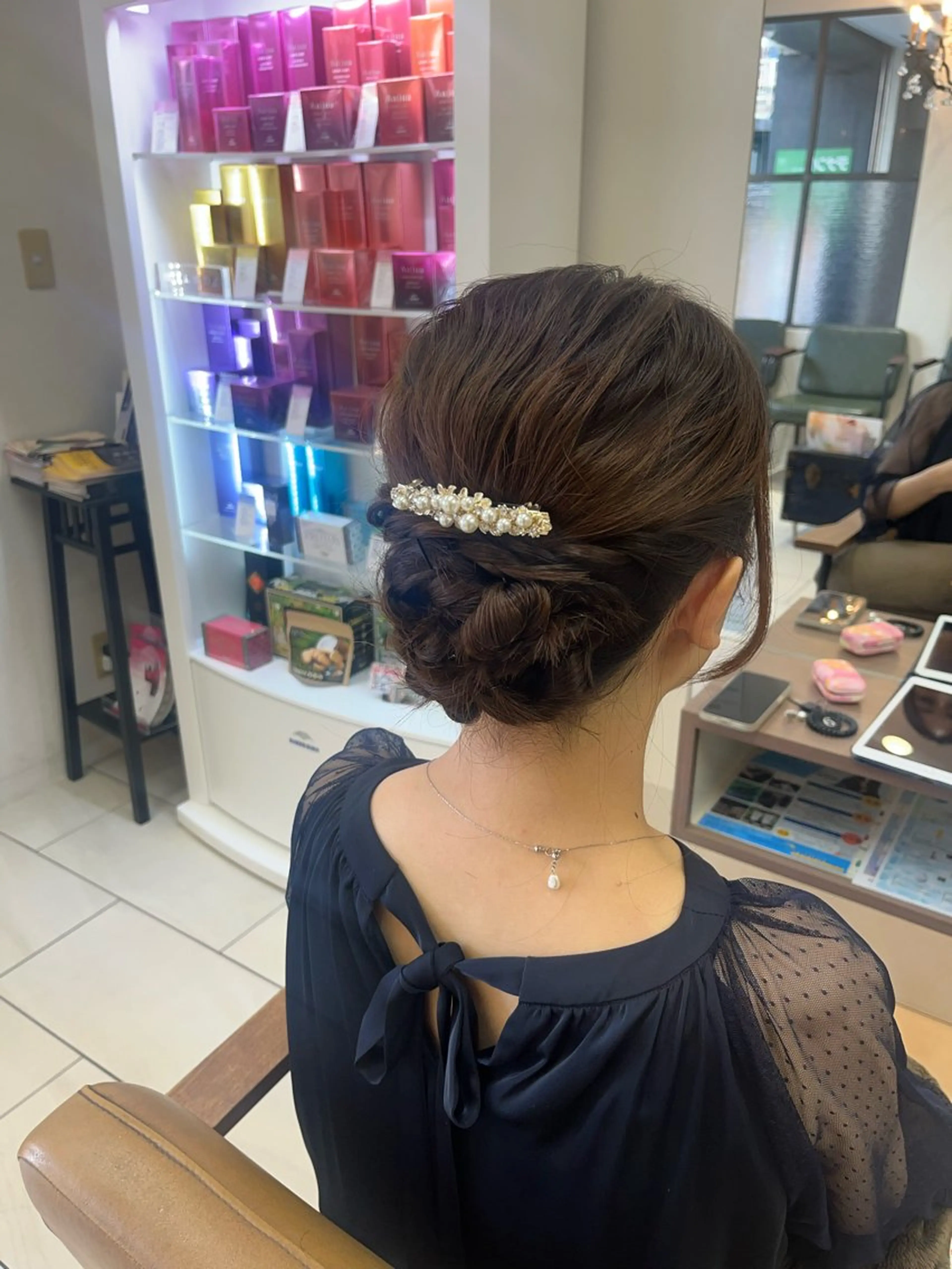 ミディアム ヘアアレンジ 福本 光のヘアスタイル