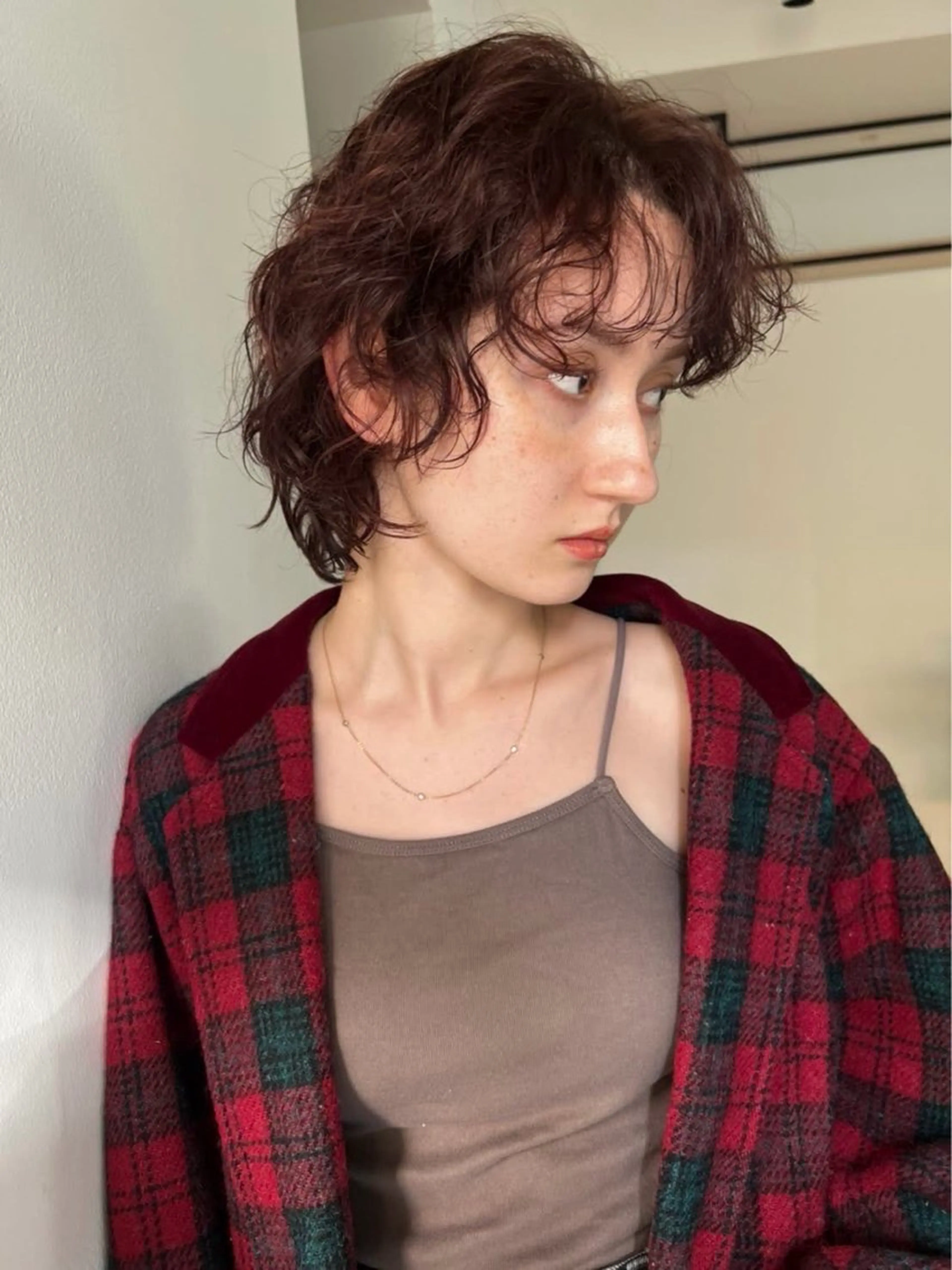 ミディアム カット パーマ 透明感カラー/似合わ せカット/大島実加永のヘアスタイル