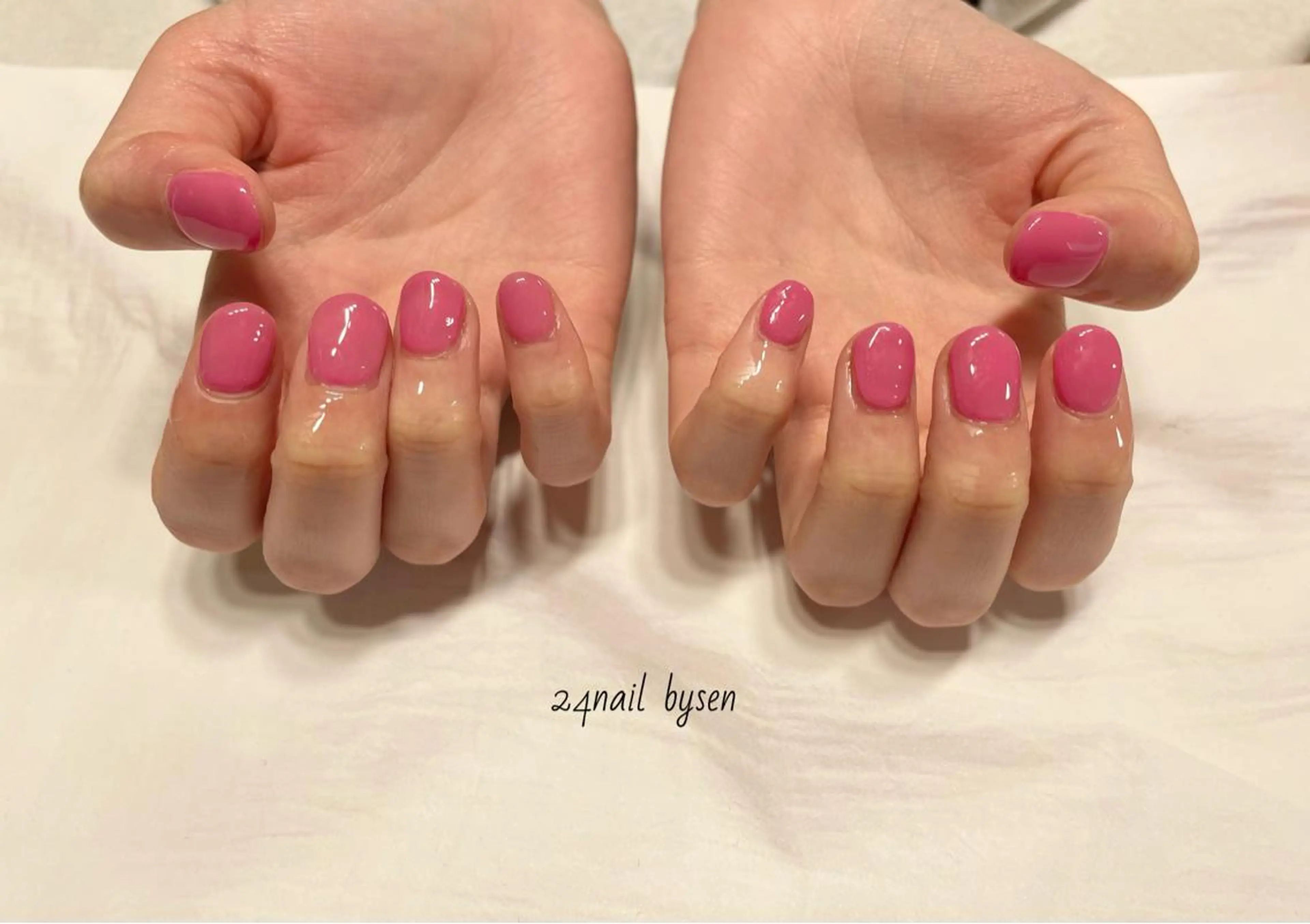 ネイル ワンカラーネイル ピンク Atelier by 24nail/Ayaのネイルデザイン