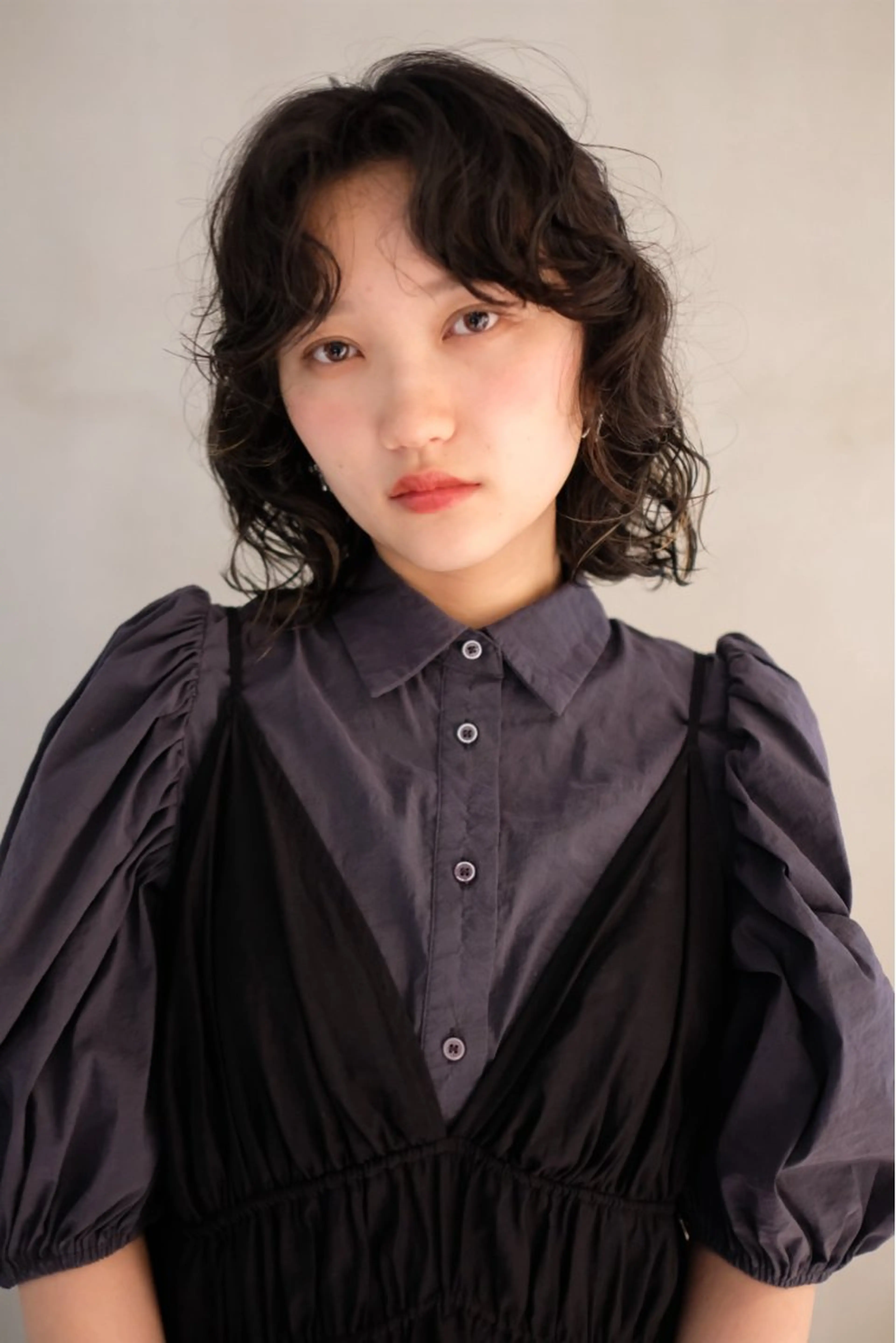 ミディアム パーマ 瓜谷 亮磨のヘアスタイル