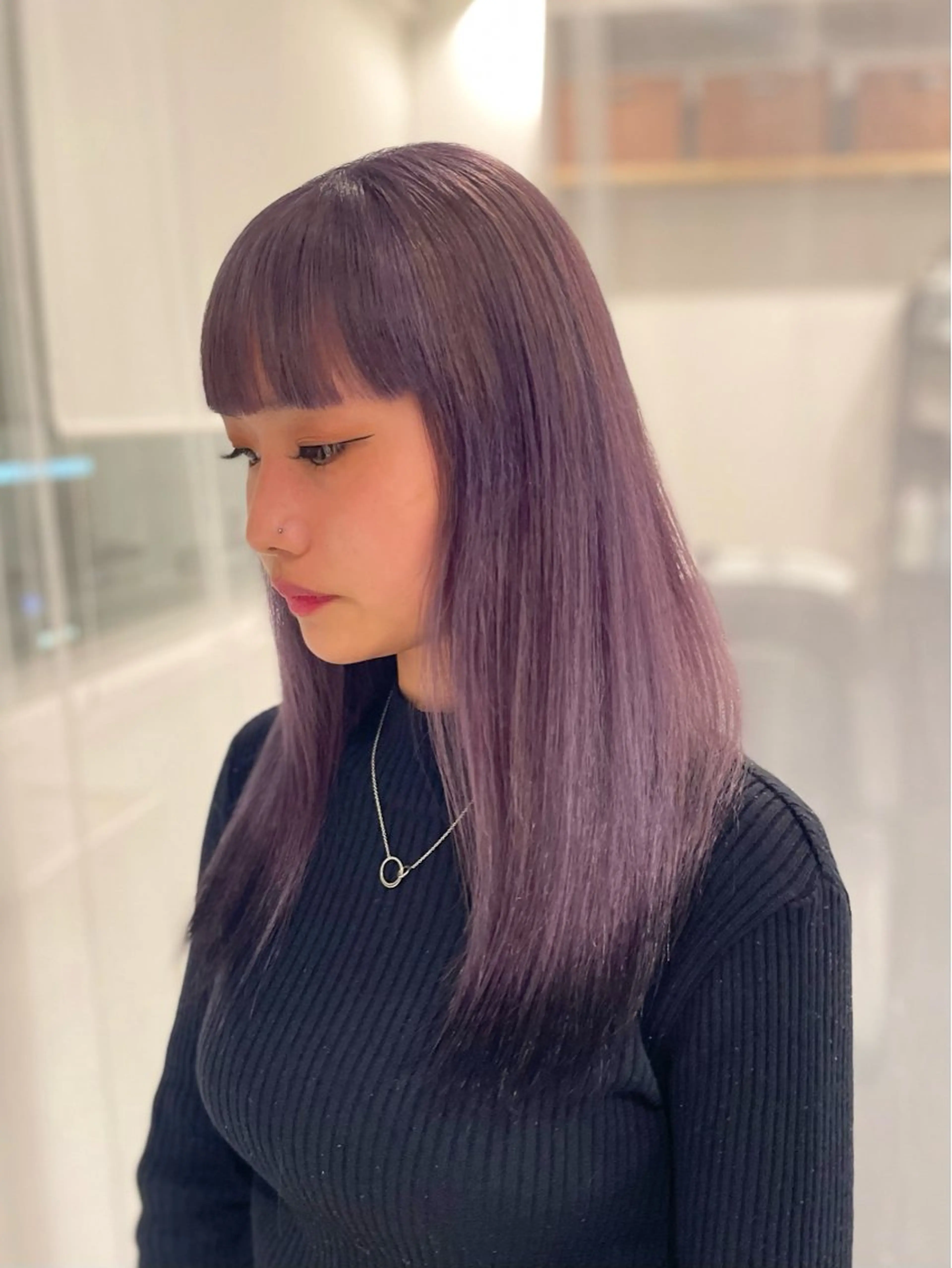 ロング ヘアカラー トリートメント GaKu/ハイトーン /ブリーチ/レイヤーのヘアスタイル