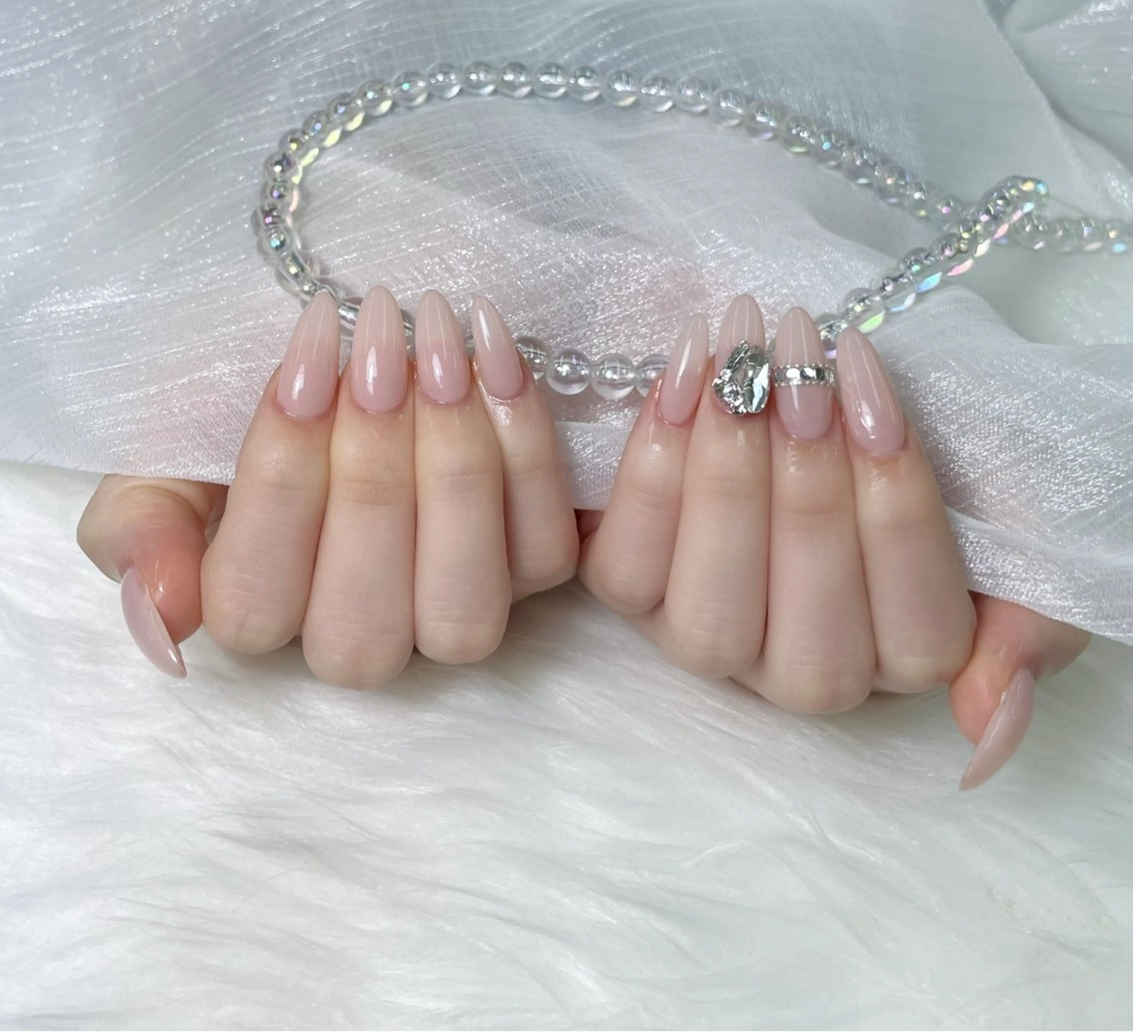 ネイル ジェルネイル ガーリー 韓国ネイル ニュアンスネイル シンプルネイル ハンドネイル King Nail_Salonのネイルデザイン