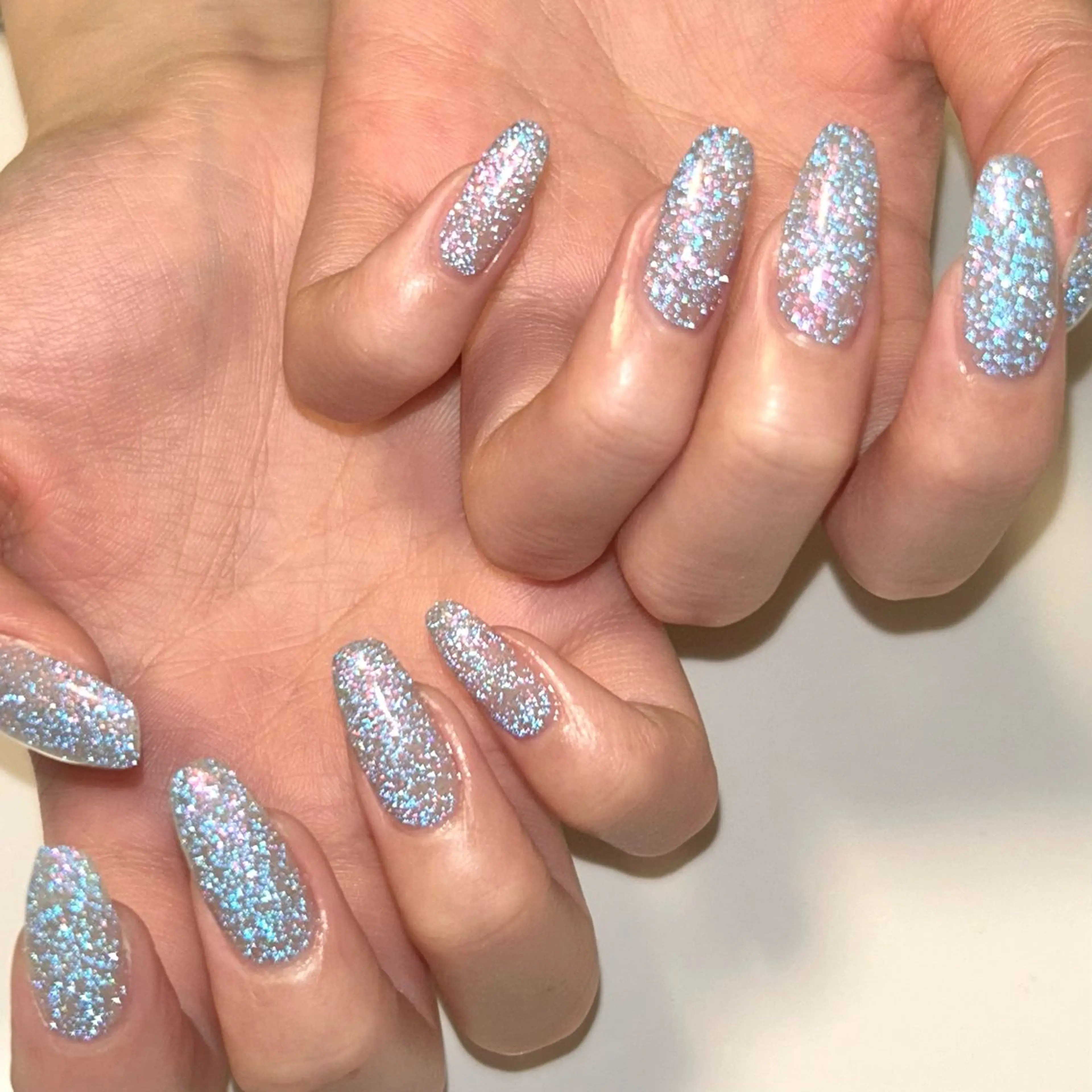 ネイル フラッシュネイル 水色 極楽 鳥花のネイルデザイン