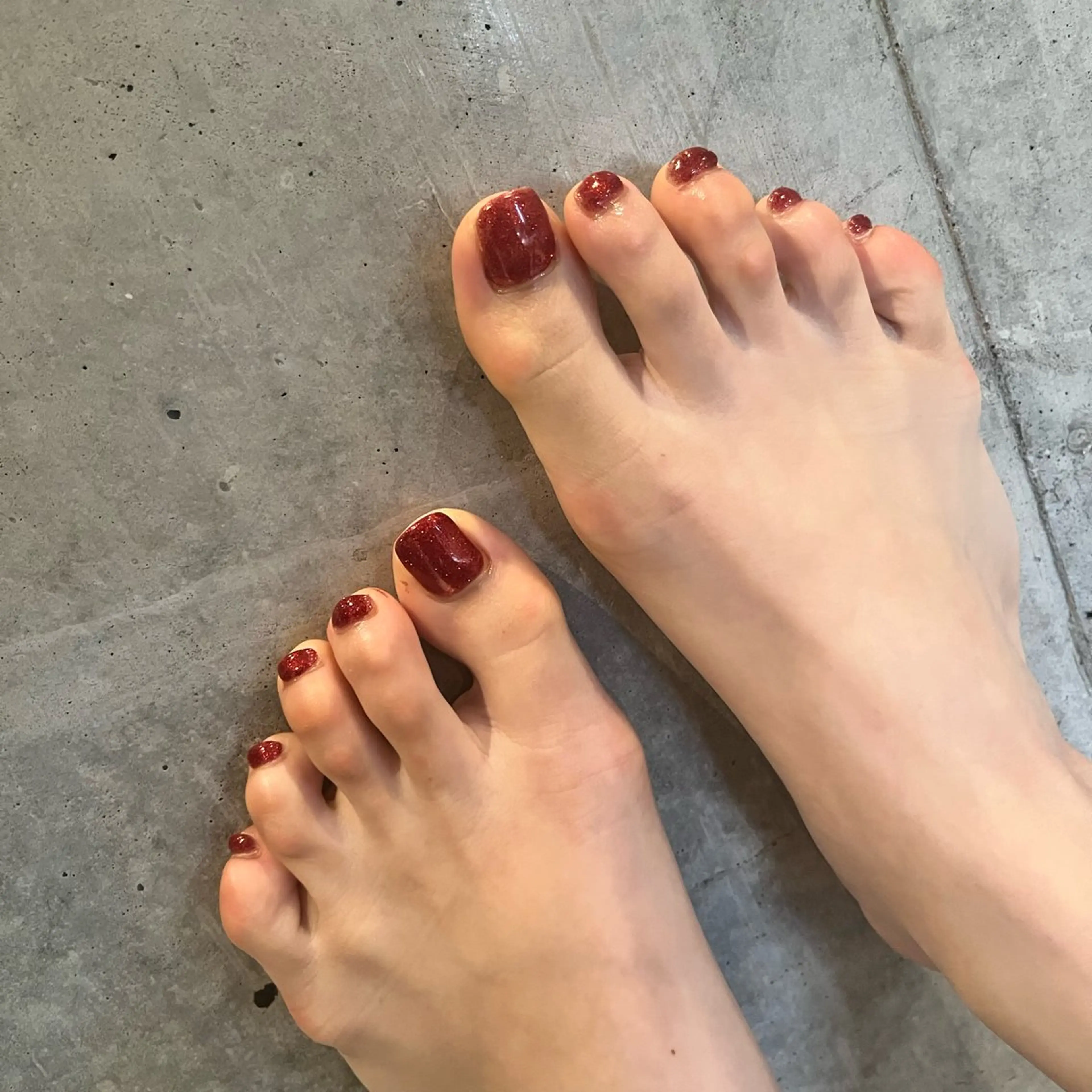 ネイル キラキラネイル ワンカラーネイル フットネイル DariL Ayaのネイルデザイン