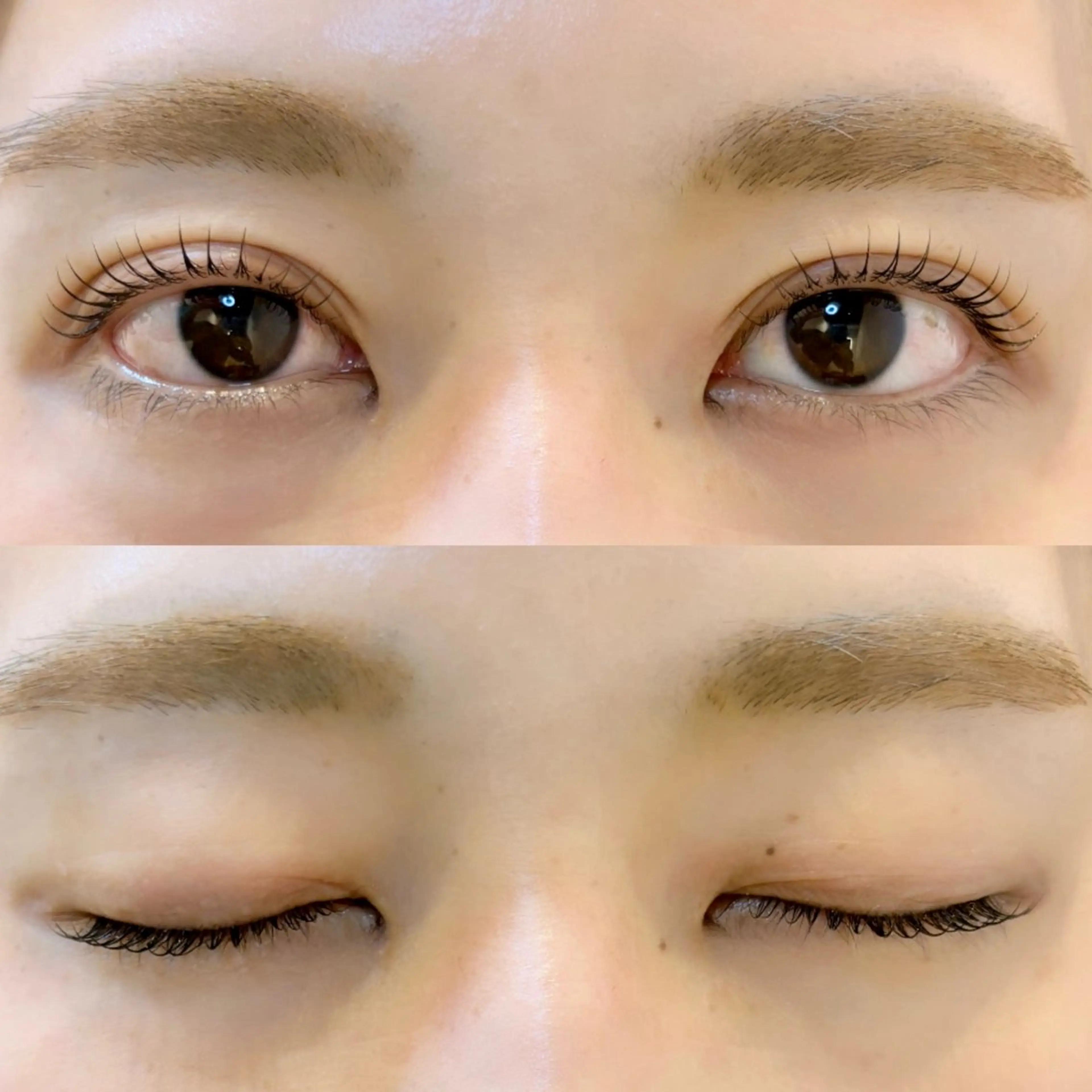 マツエク・マツパ ナチュラル パリジェンヌラッシュリフト まつげパーマ 一重×まつ毛パーマ 表参道eyelist KONOMIのマツエク・マツパデザイン