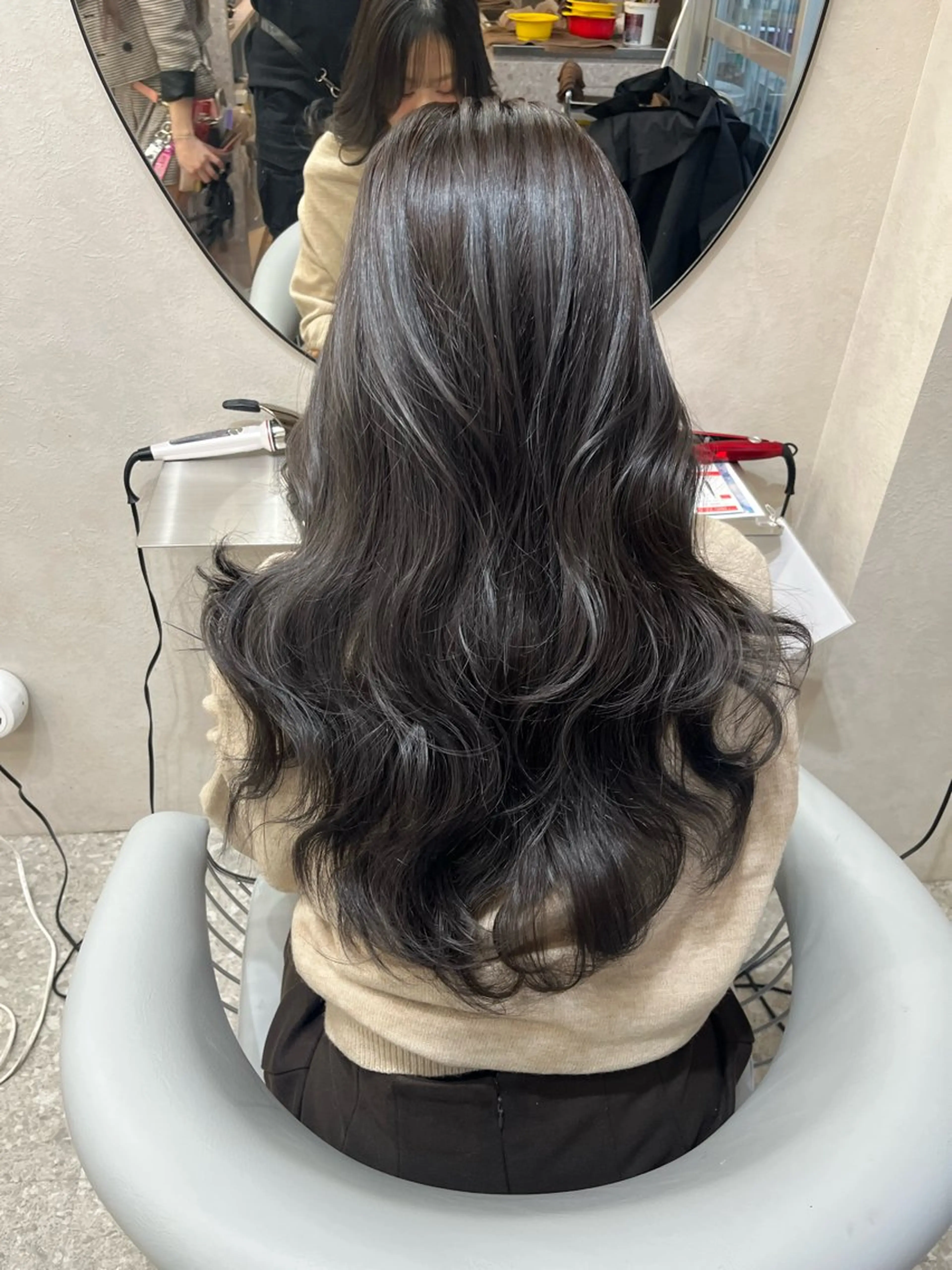 ロング カラー カット ヘアカラー トリートメント 韓国ハッシュカット/ 新宿/髪質改善/岡崎のヘアスタイル