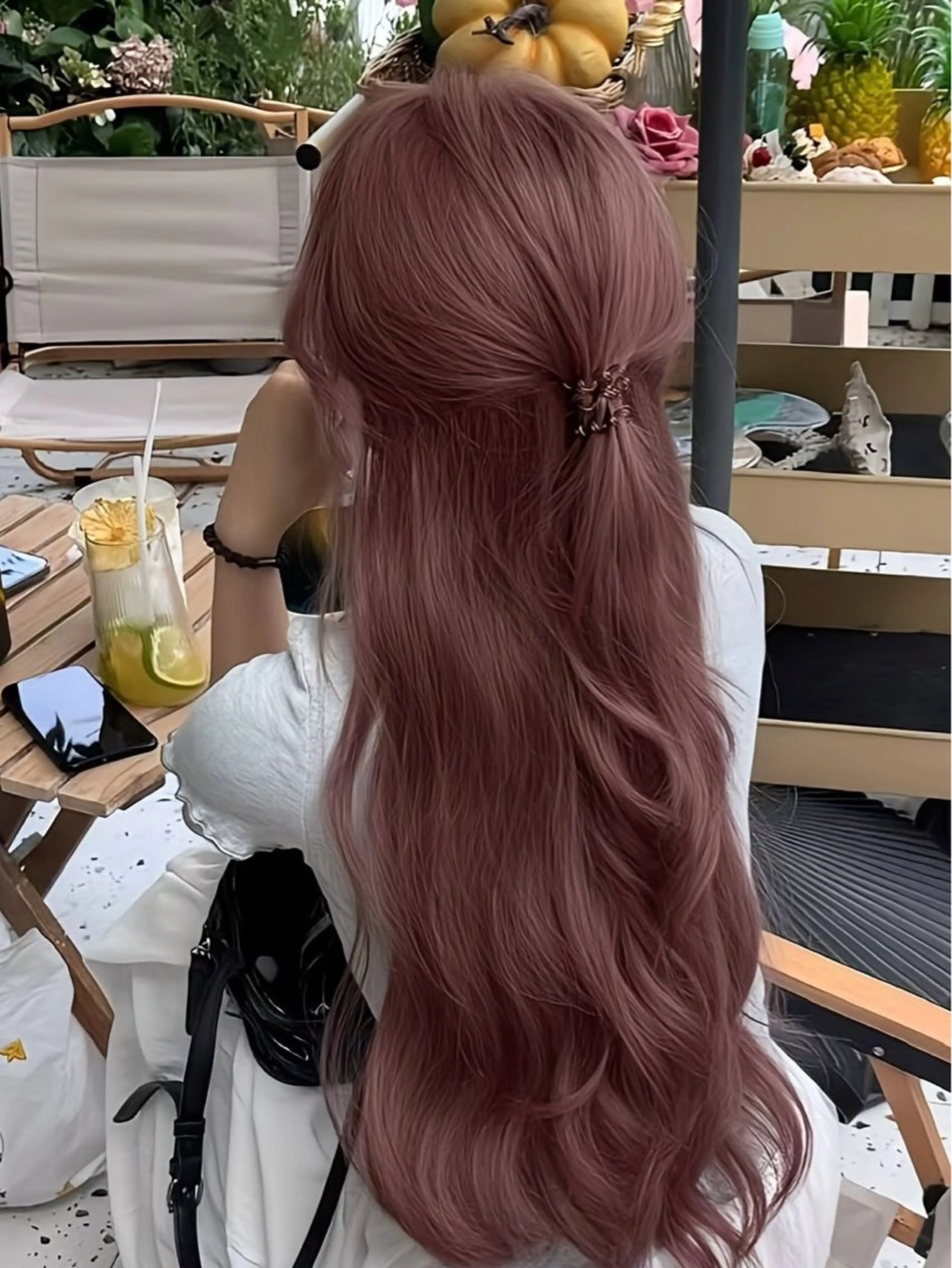 ロング カラー トレンド暖色ヘア🍒 miu🍒のヘアスタイル