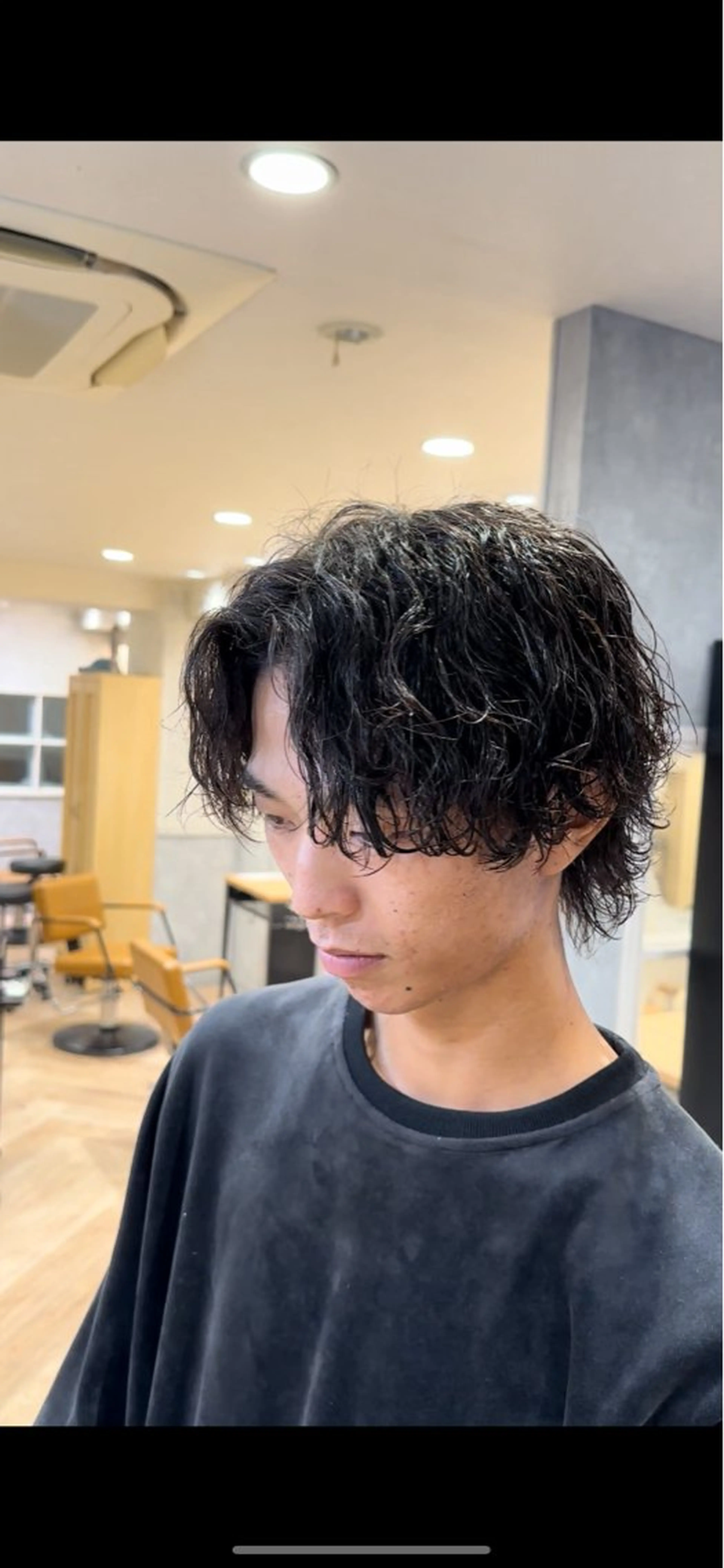ショート パーマ メンズ アップバング メンズパーマ 波巻きパーマ パーマ RAYS NAGOYA所属・RAYSNAGOYA 雅也のヘアスタイル