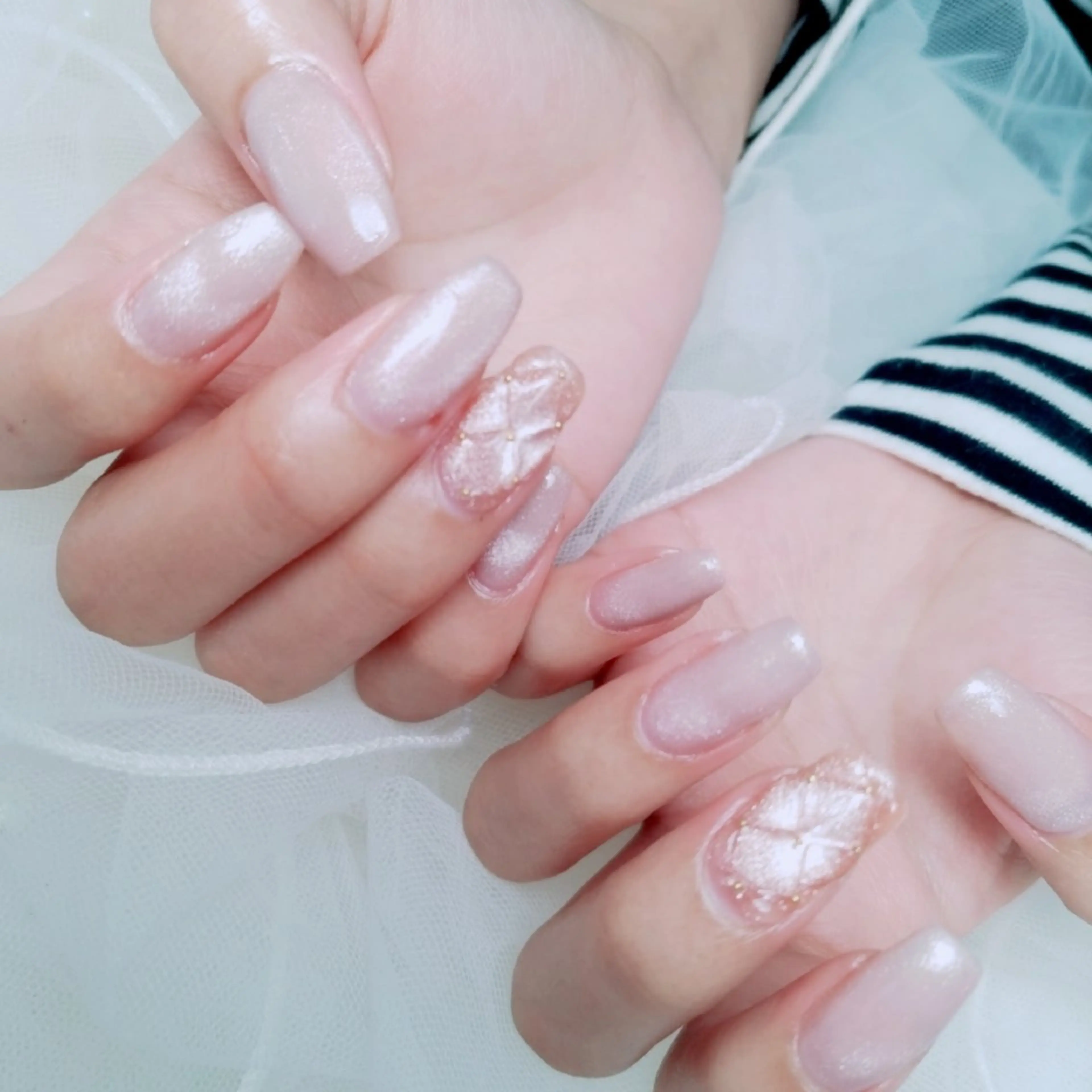 ネイル マグネットネイル 持ち込み ハンドネイル 門戸厄神プライベートサロンulunail所属・ulunail mikaのネイルデザイン