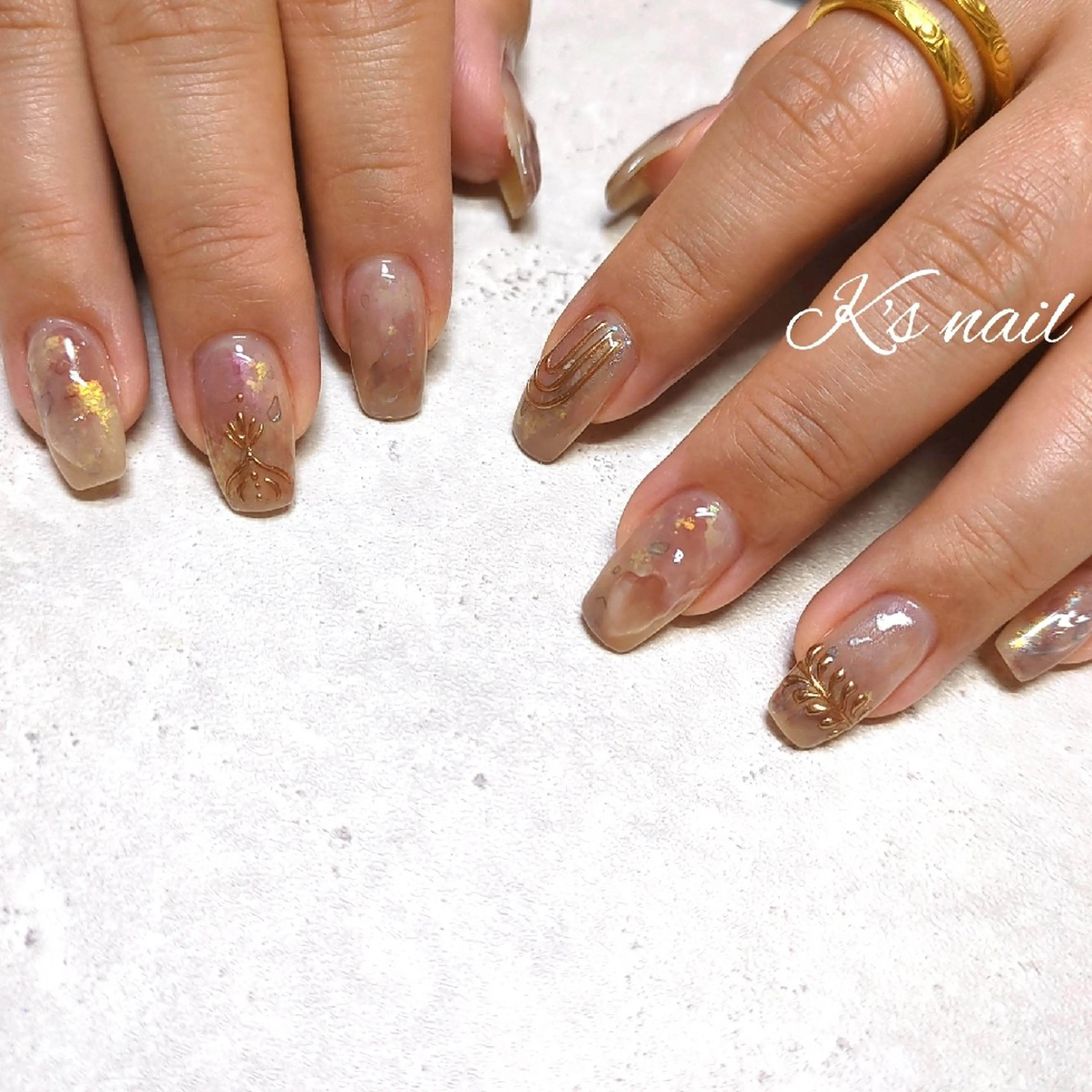 ネイル アートネイル ミラーネイル ニュアンスネイル ハンドネイル K's nail kotoeのネイルデザイン