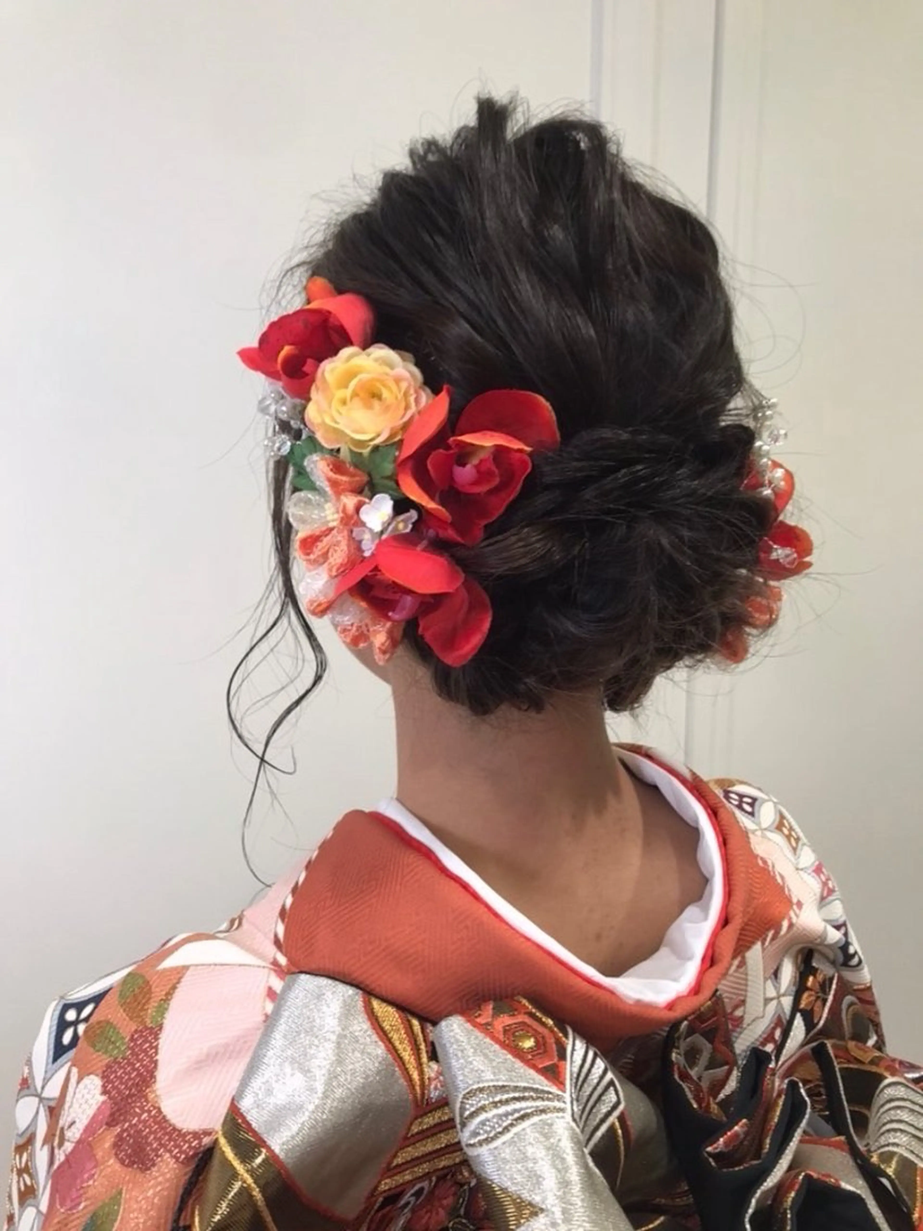 ミディアム ヘアアレンジ 片山千晴✨ツヤ髪カラ ー✨顔まわりカット✨のヘアスタイル