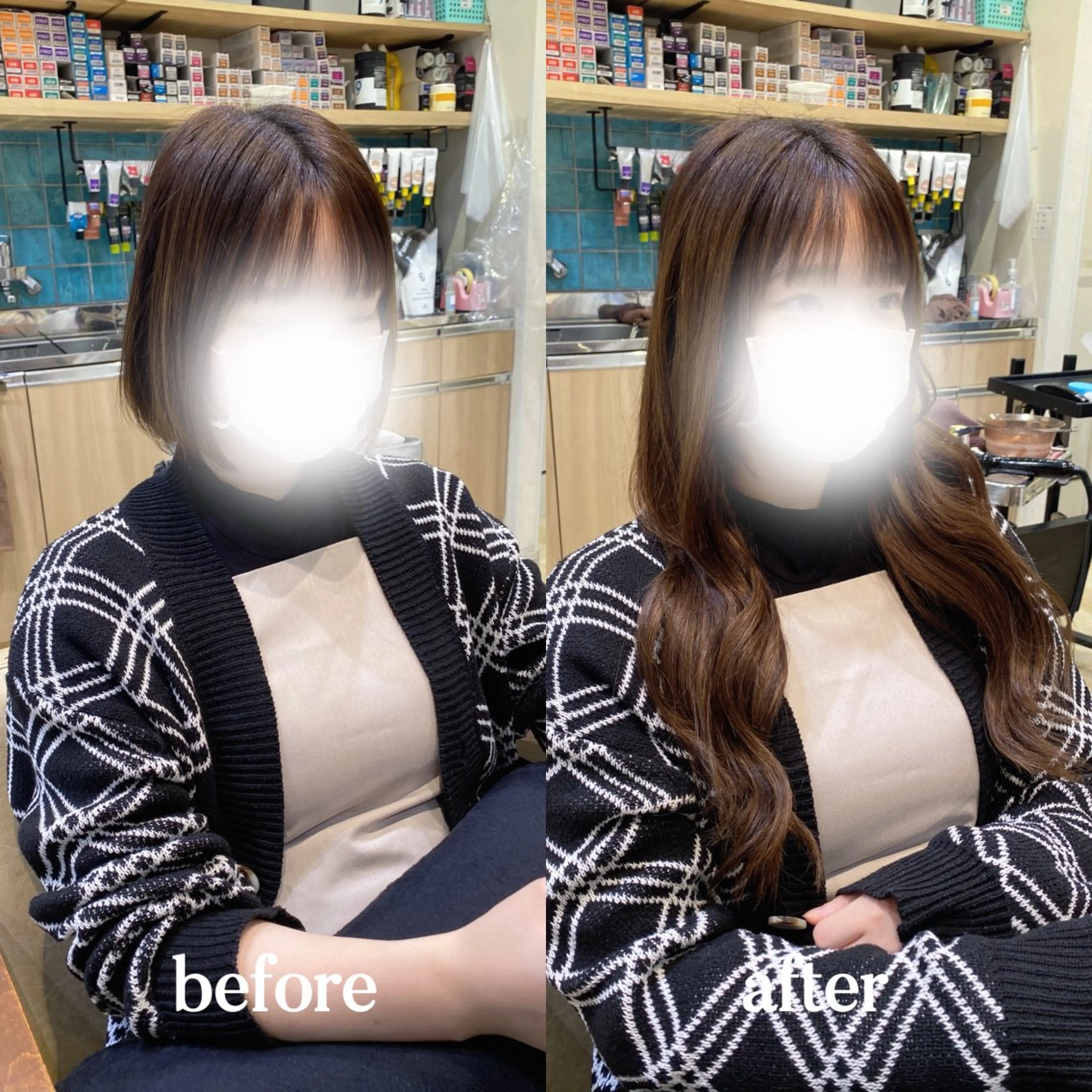 エクステ 𝐲𝐮𝐮𝐦𝐢 エクステ/ 艶カラーのヘアスタイル