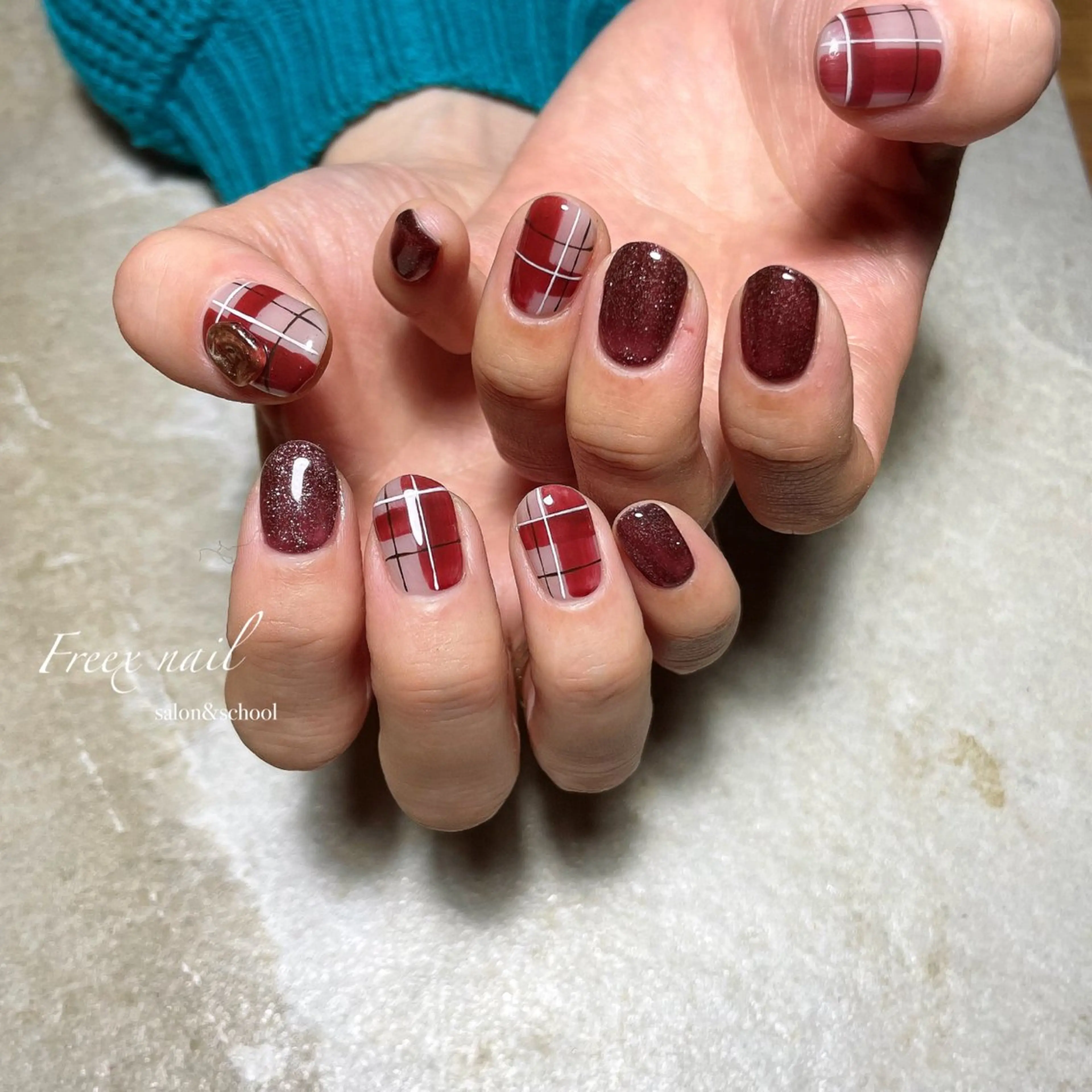 ネイル 冬ネイル ハンドネイル フットネイル freex nail /ニュアンス/個性派のネイルデザイン