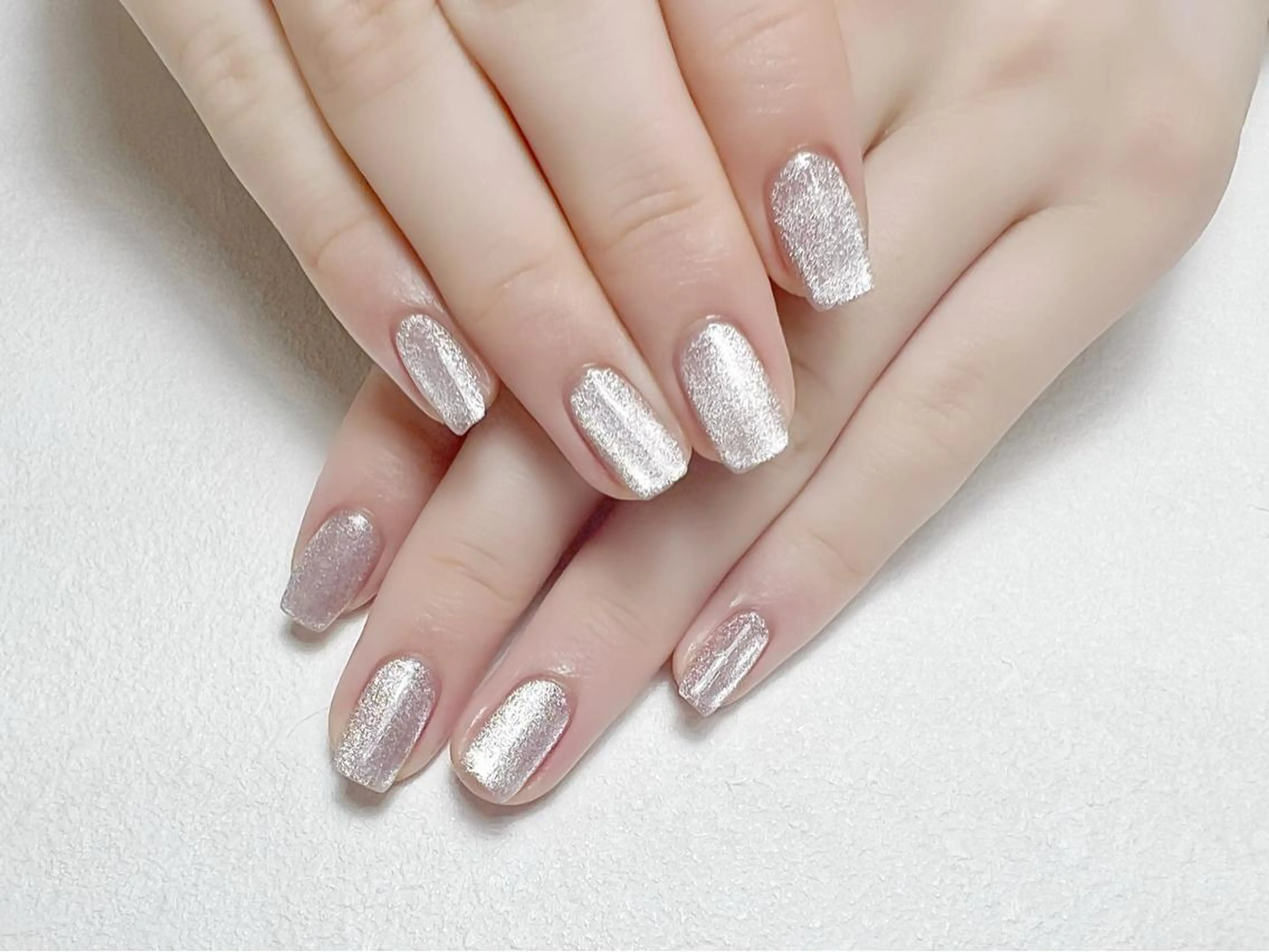 ネイル マグネットネイル ワンカラーネイル ピンク rouse nail RISATOのネイルデザイン