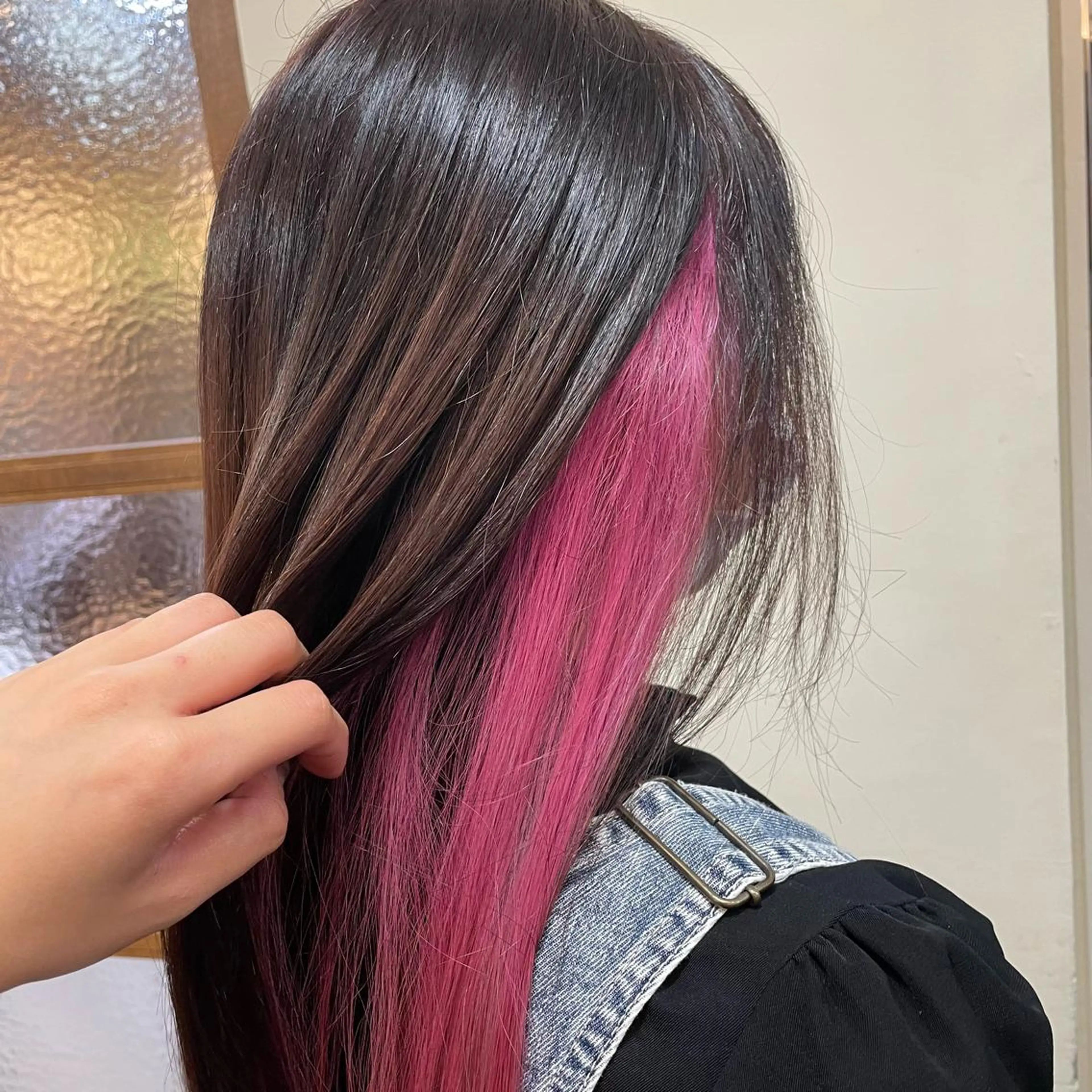 ロング カラー ピンクカラー 💜カラー/縮毛矯正 /NARUKA💜のヘアスタイル