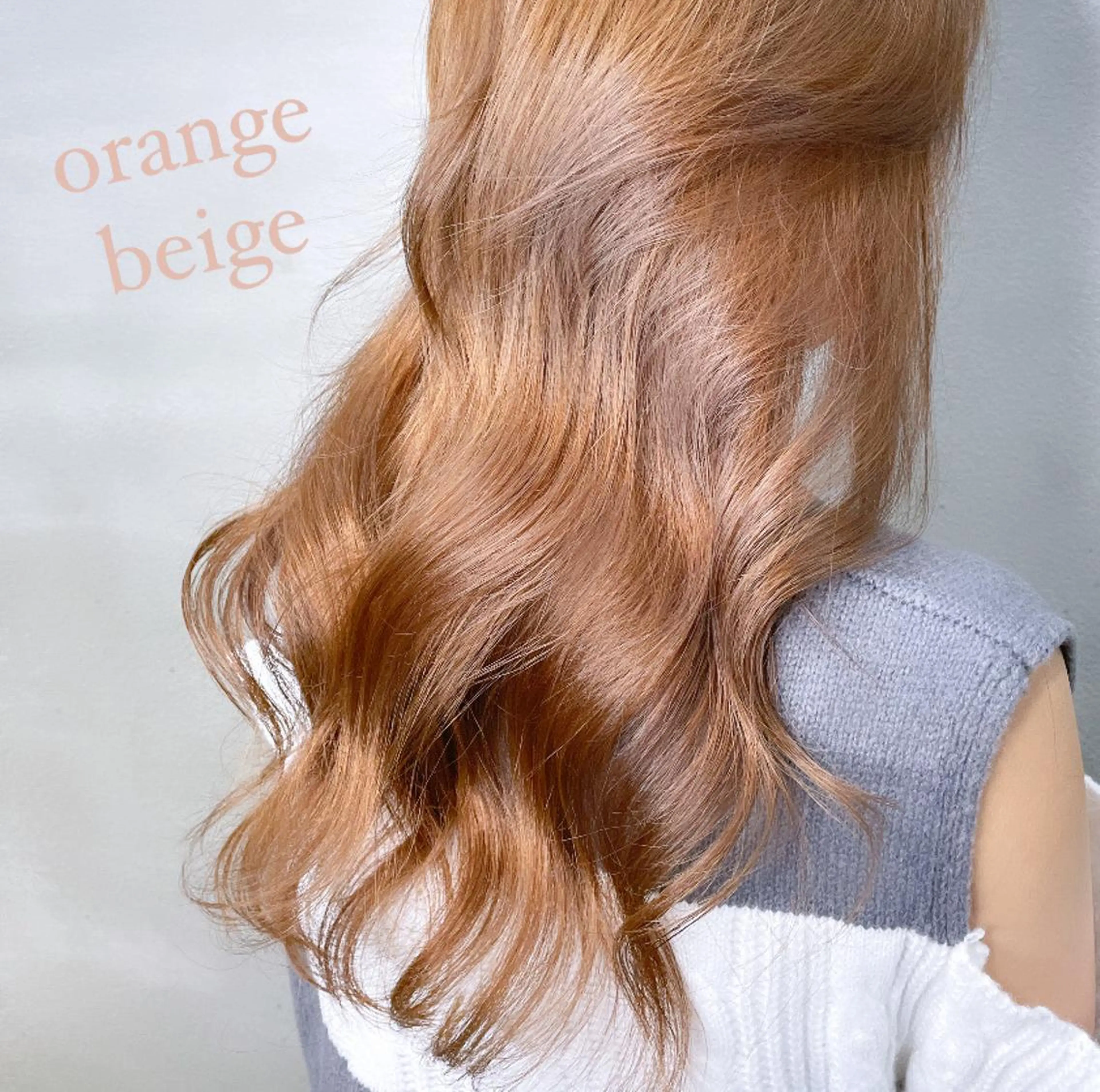 ロング カラー ベージュカラー 透明感カラー ハイトーンカラー オレンジ オレンジベージュ 透明感カラー×小 顔レイヤー♡ヒデさんのヘアスタイル
