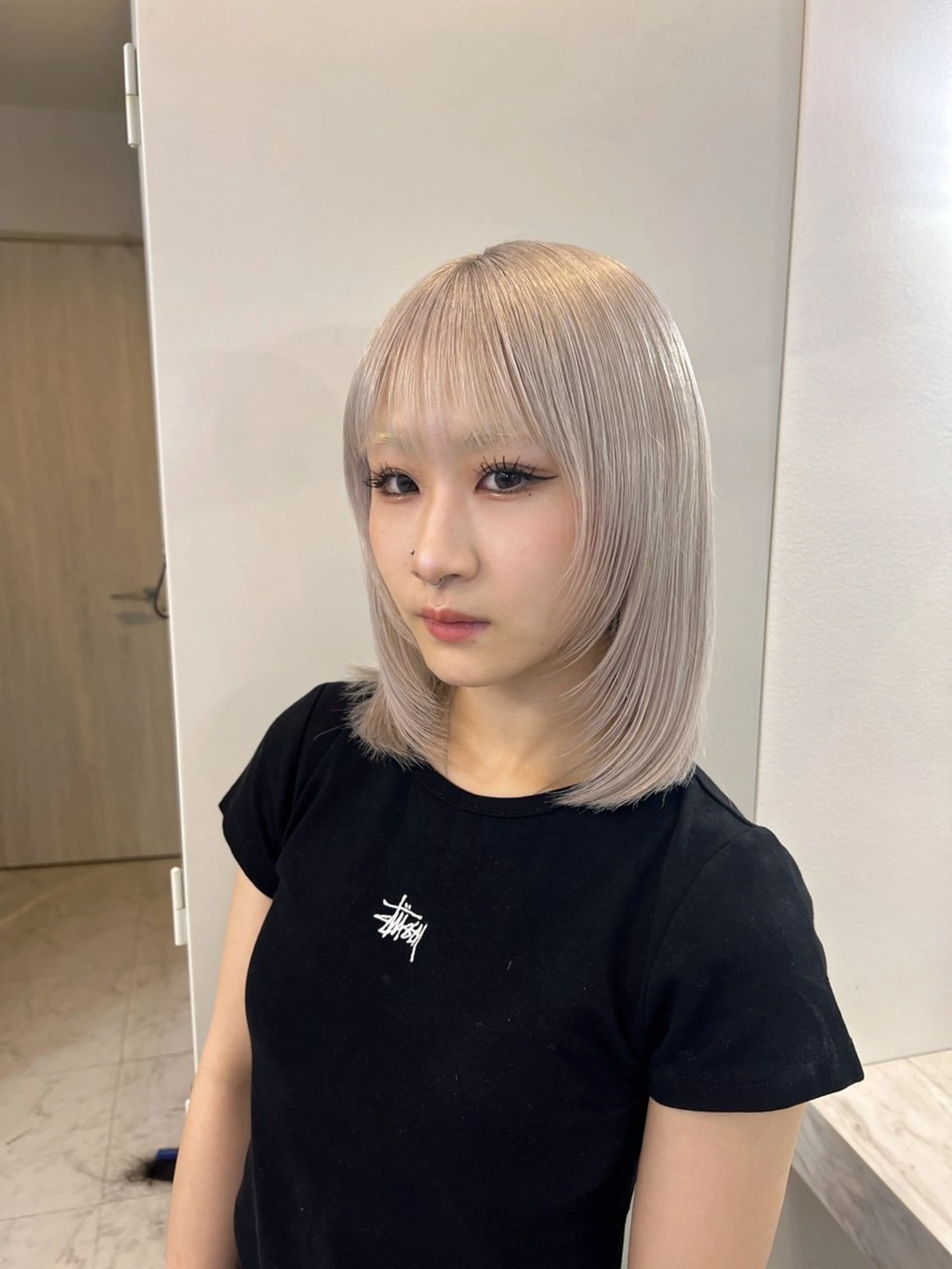 ショート カラー カット ヘアカラー トリートメント ✨髪質改善✖︎顔周り レイヤー✨ナカムラのヘアスタイル