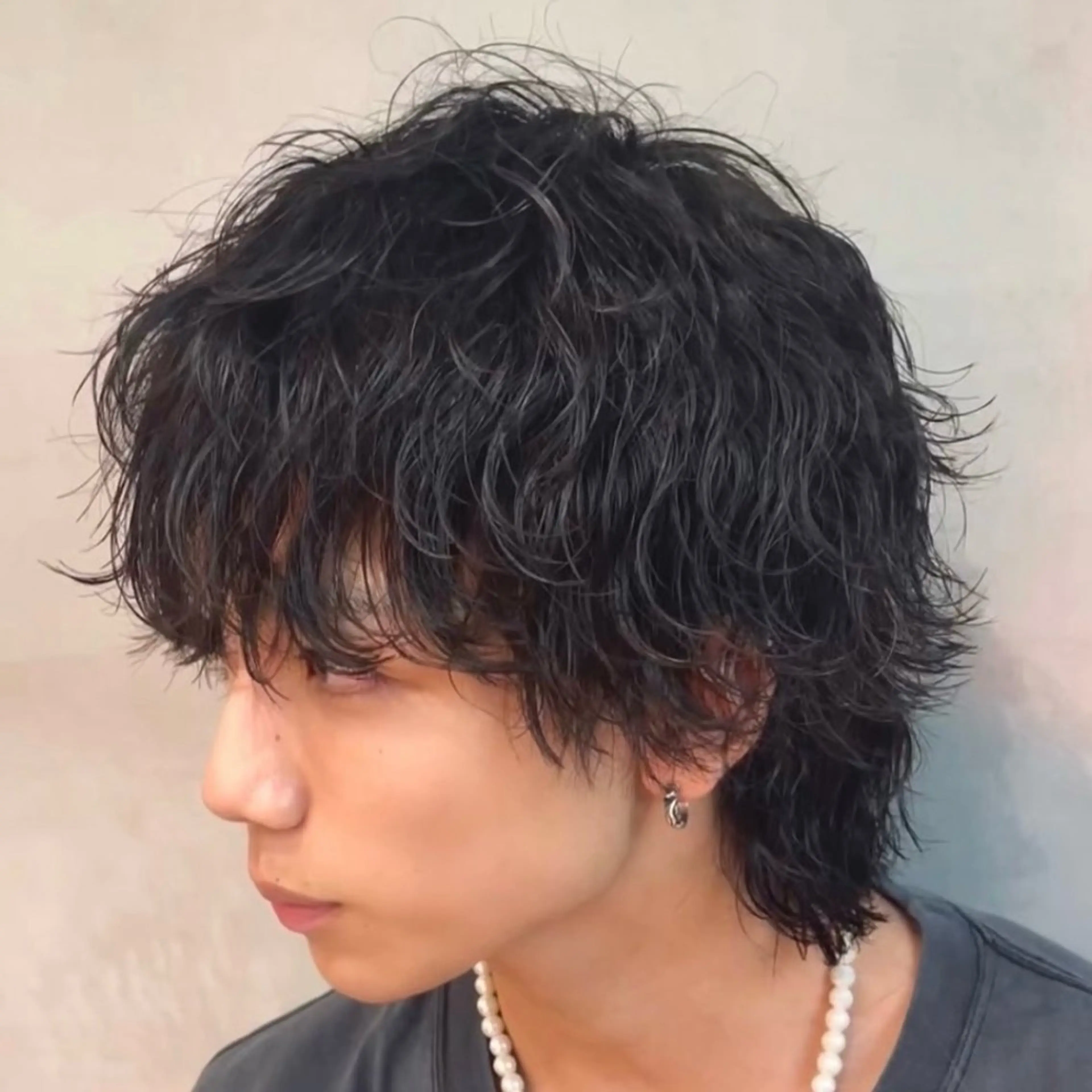 ミディアム パーマ ヘアアレンジ メンズ fifth 石川 凪のヘアスタイル