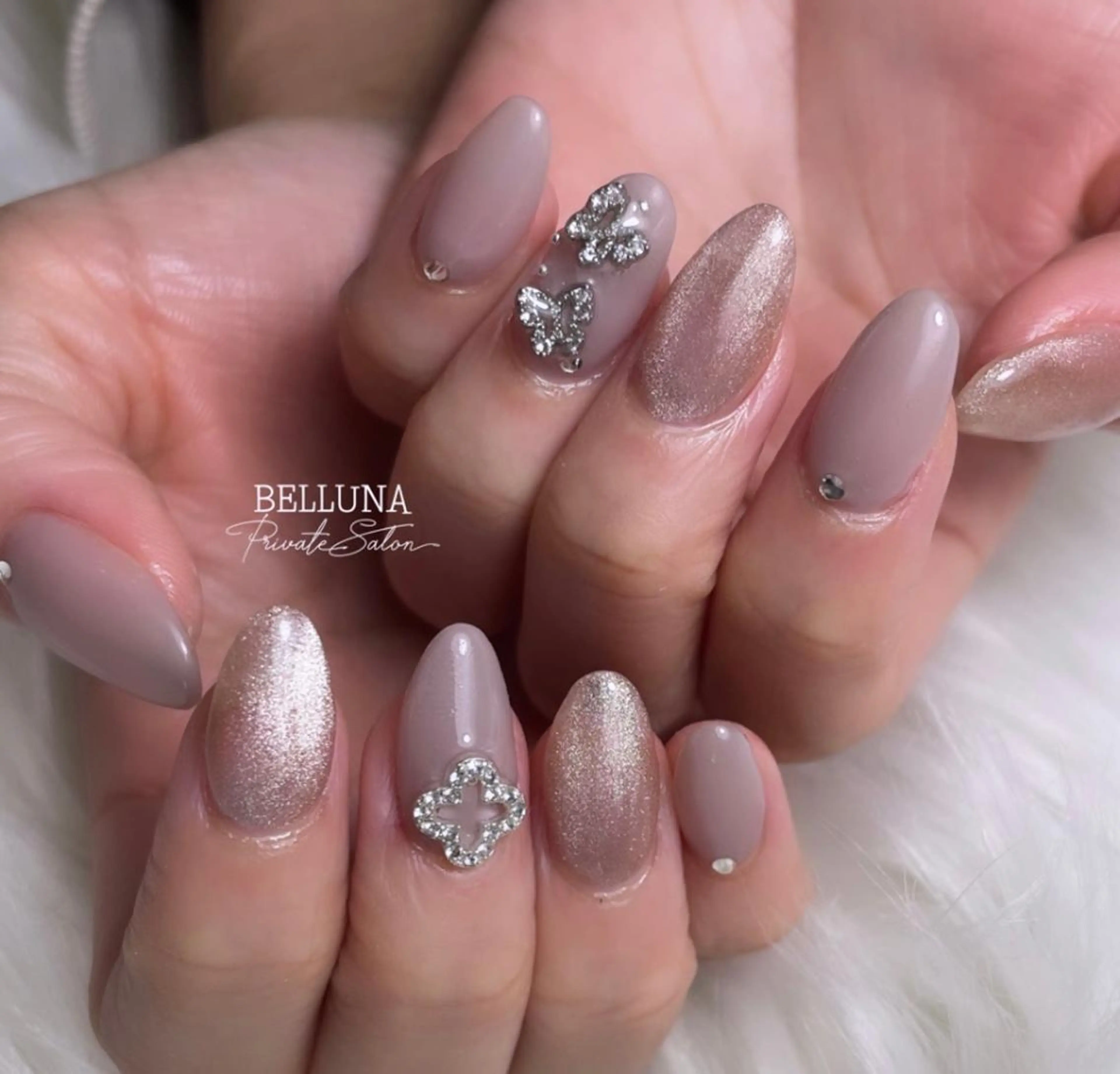 ショート ネイル BELLUNA Mizuki❤︎のネイルデザイン