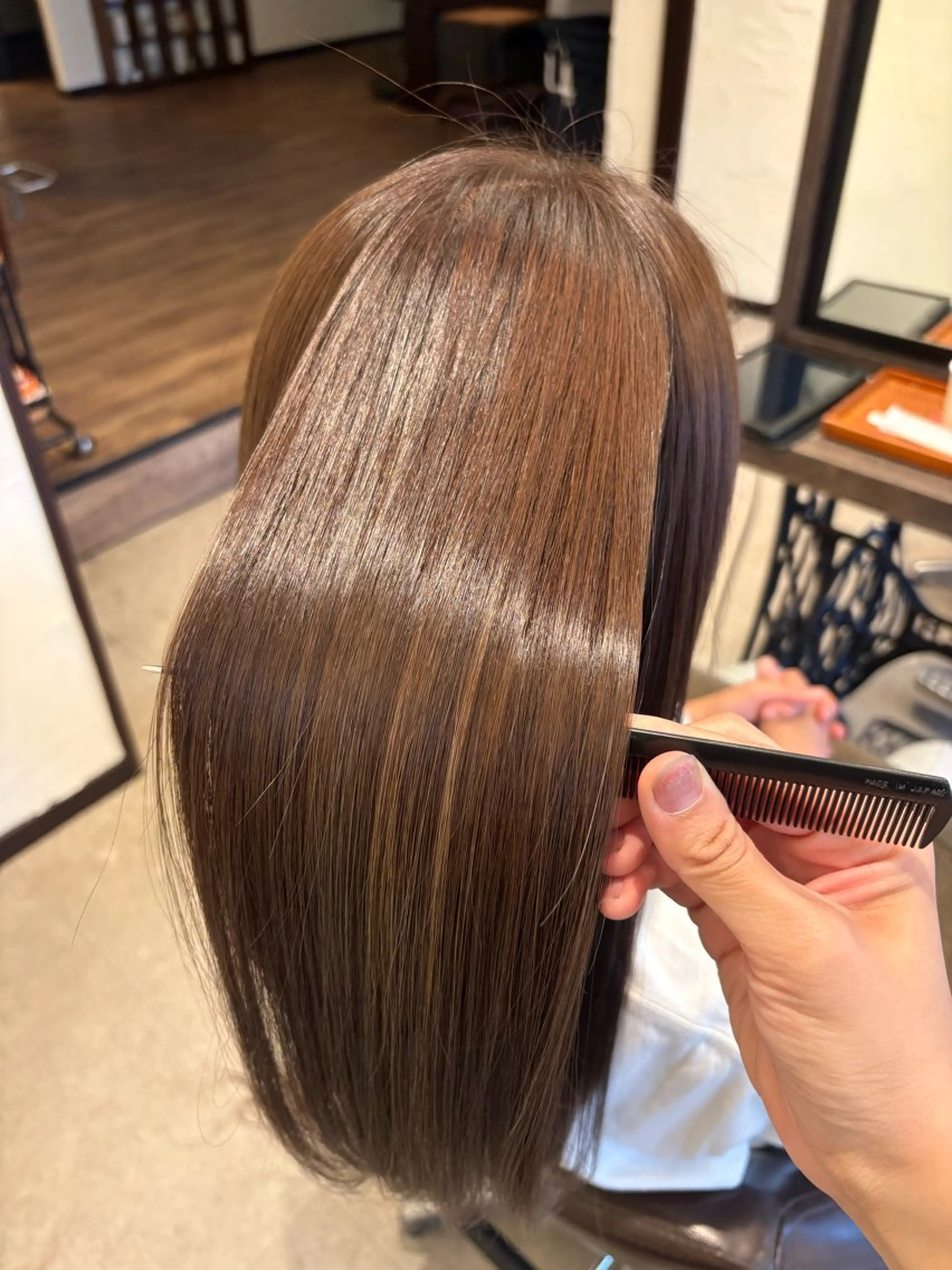 ロング カラー 髪質改善 トリートメント 酸熱トリートメント ヘアカラー トリートメント 山下ちひろ/似合わせ /髪質改善/縮毛矯正のヘアスタイル