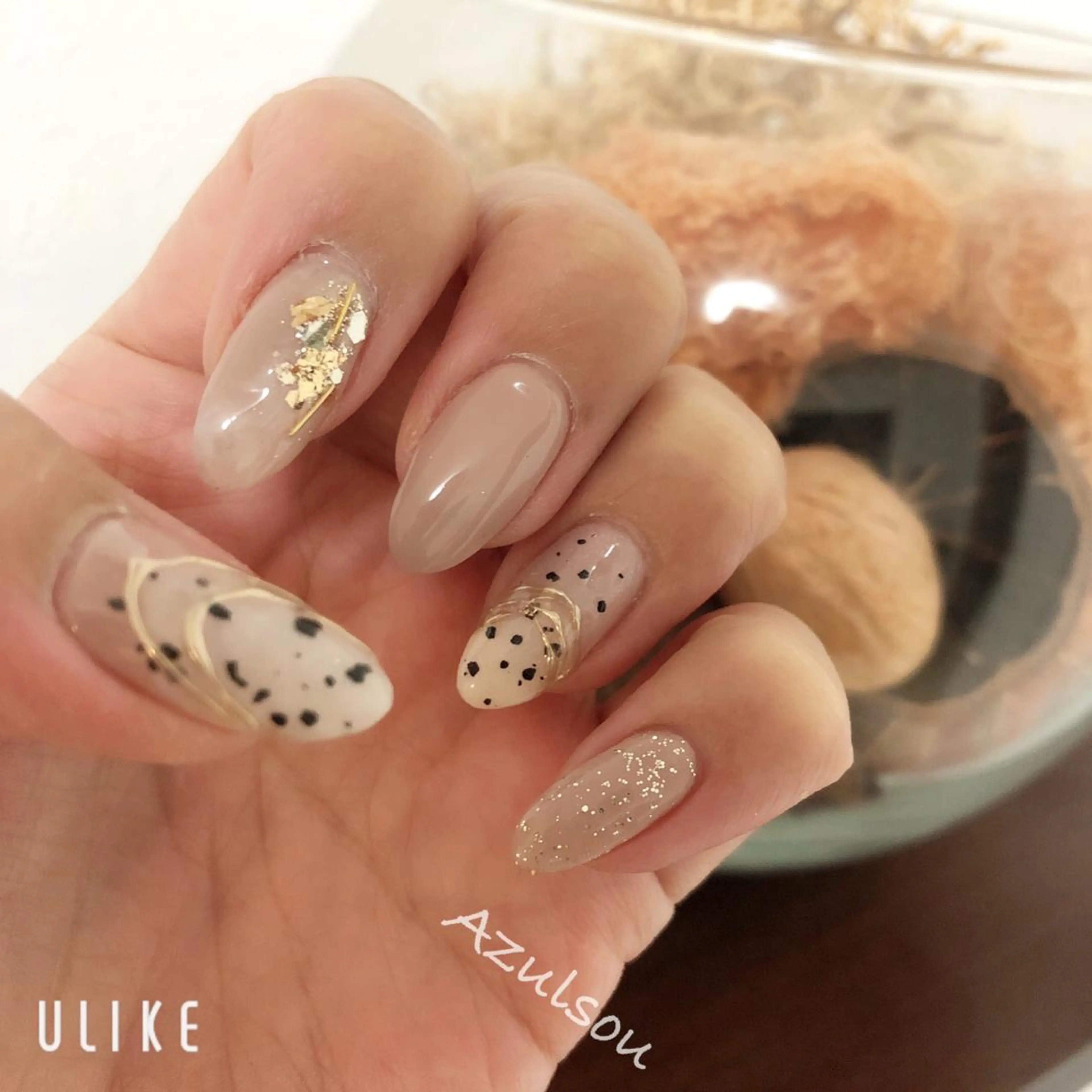 ネイル ジェルネイル 韓国ネイル ミラーネイル 持ち込み ニュアンスネイル Azulsou 廣川愛のネイルデザイン