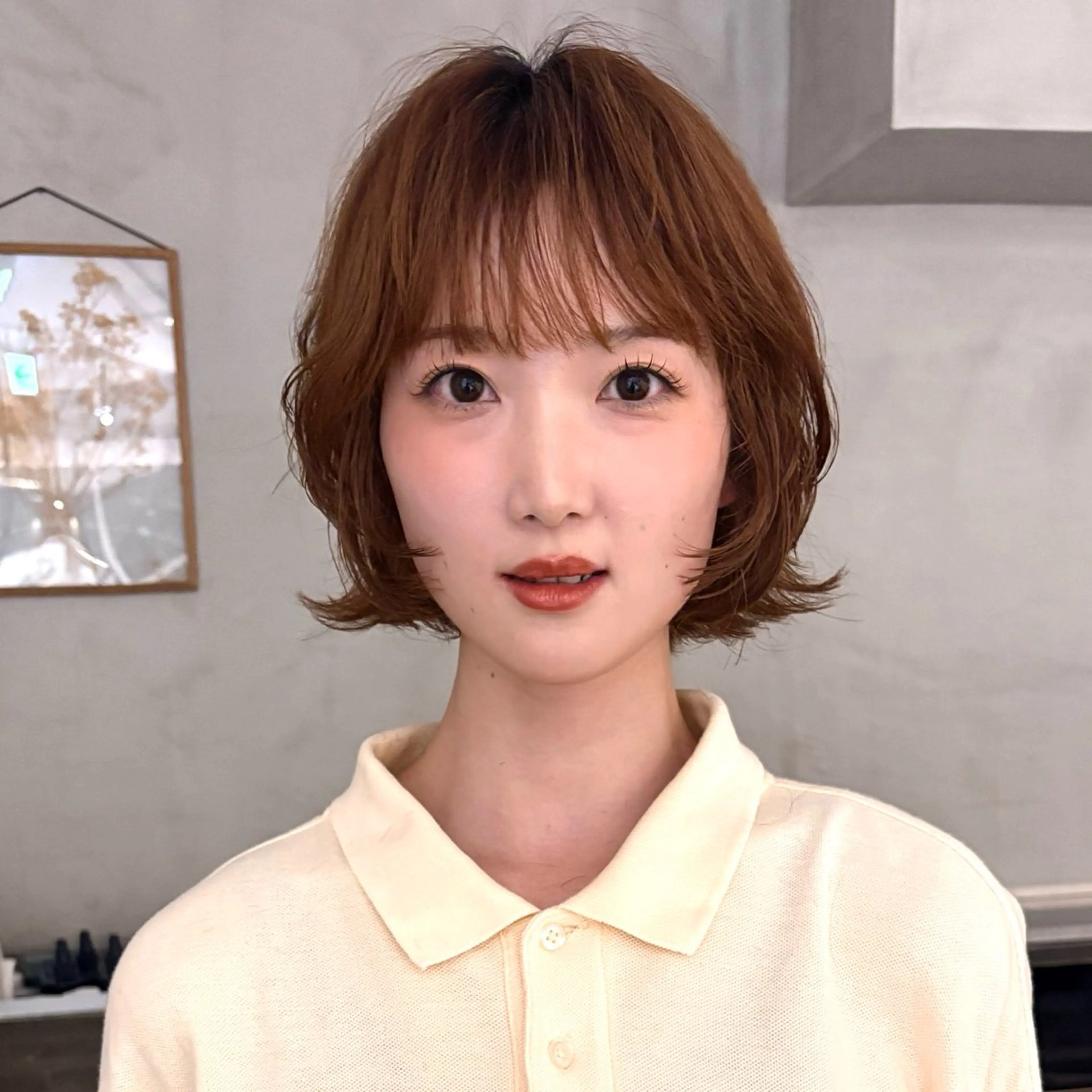ミディアム カラー カット ヘアカラー トリートメント 銀座/髪質改善カラー /ボブ/本田 聖のヘアスタイル