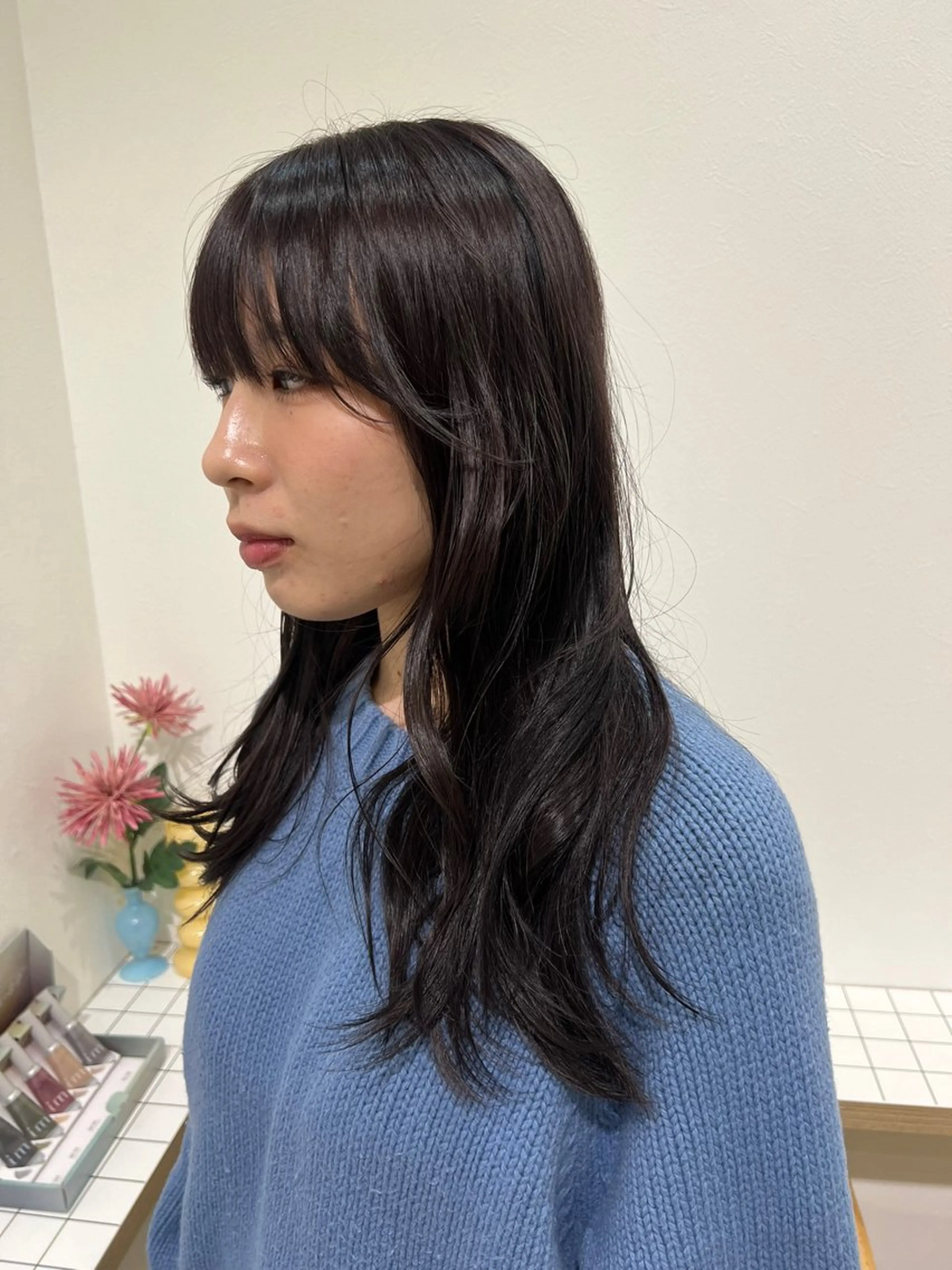 セミロング カラー ブラウンカラー MIZUKI .keshiki大名のヘアスタイル