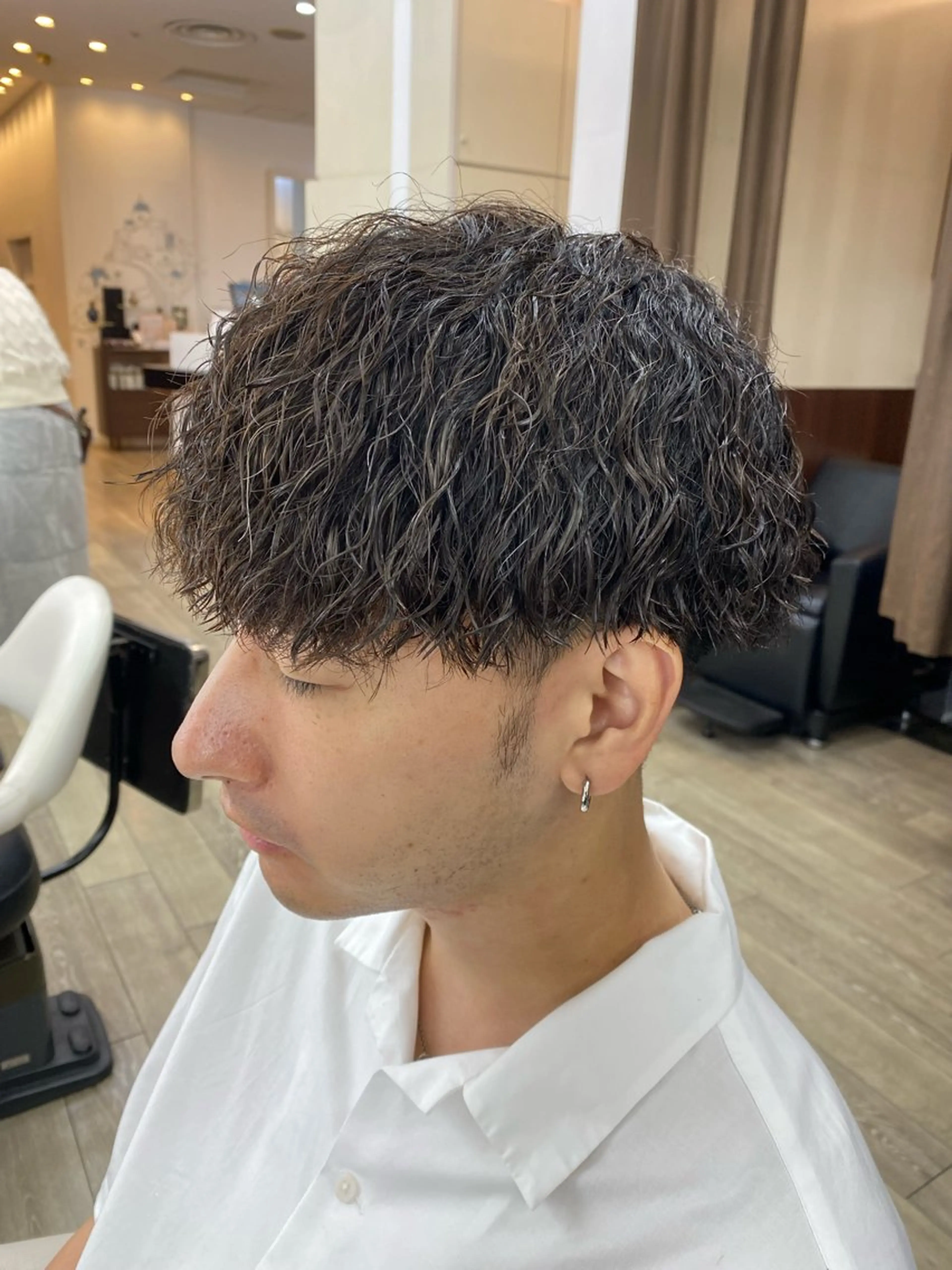 ショート パーマ メンズ カット パーマ 市川 博紀 店長のヘアスタイル