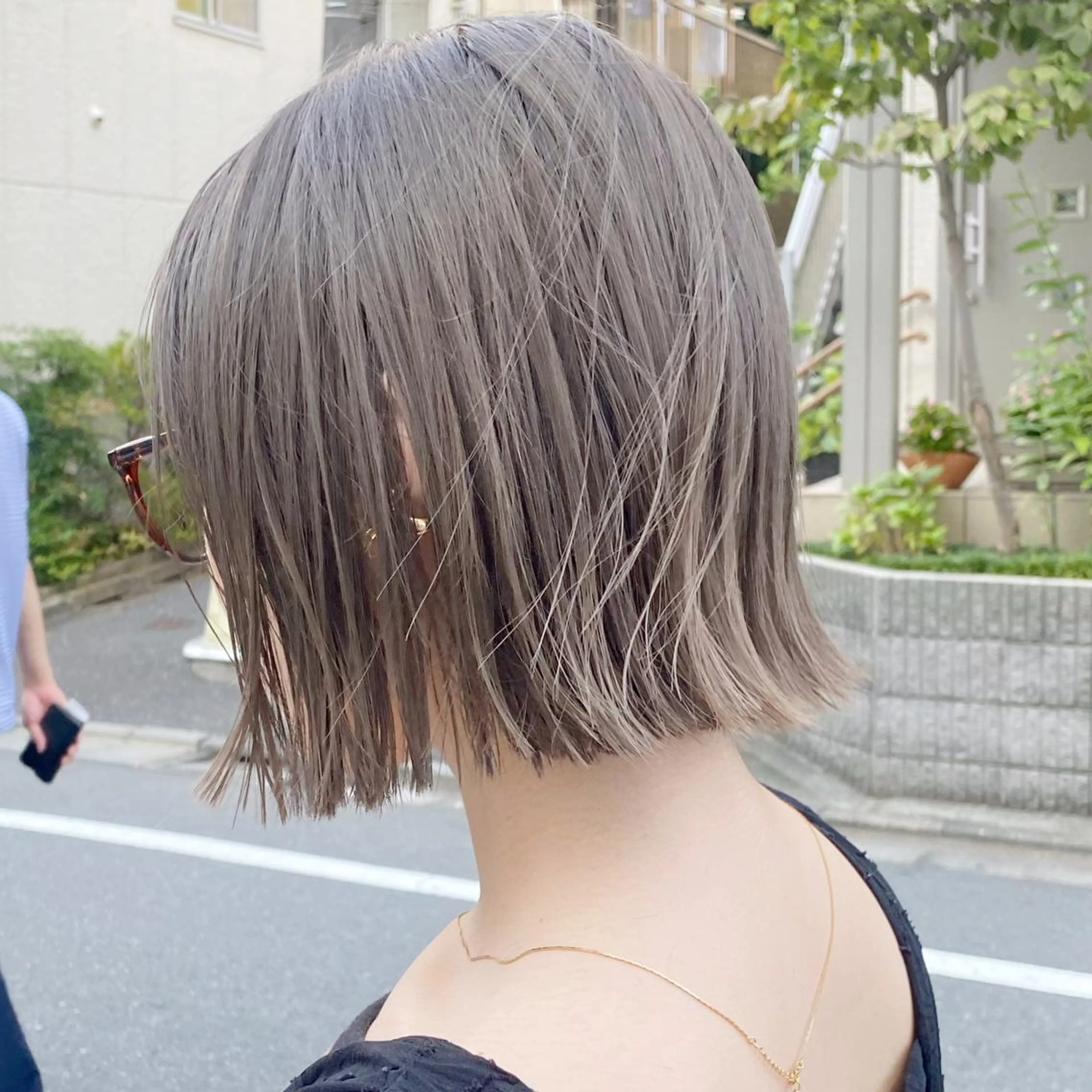 ミディアム カラー ボブ/ミニボブ 透明感カラーkadoのヘアスタイル
