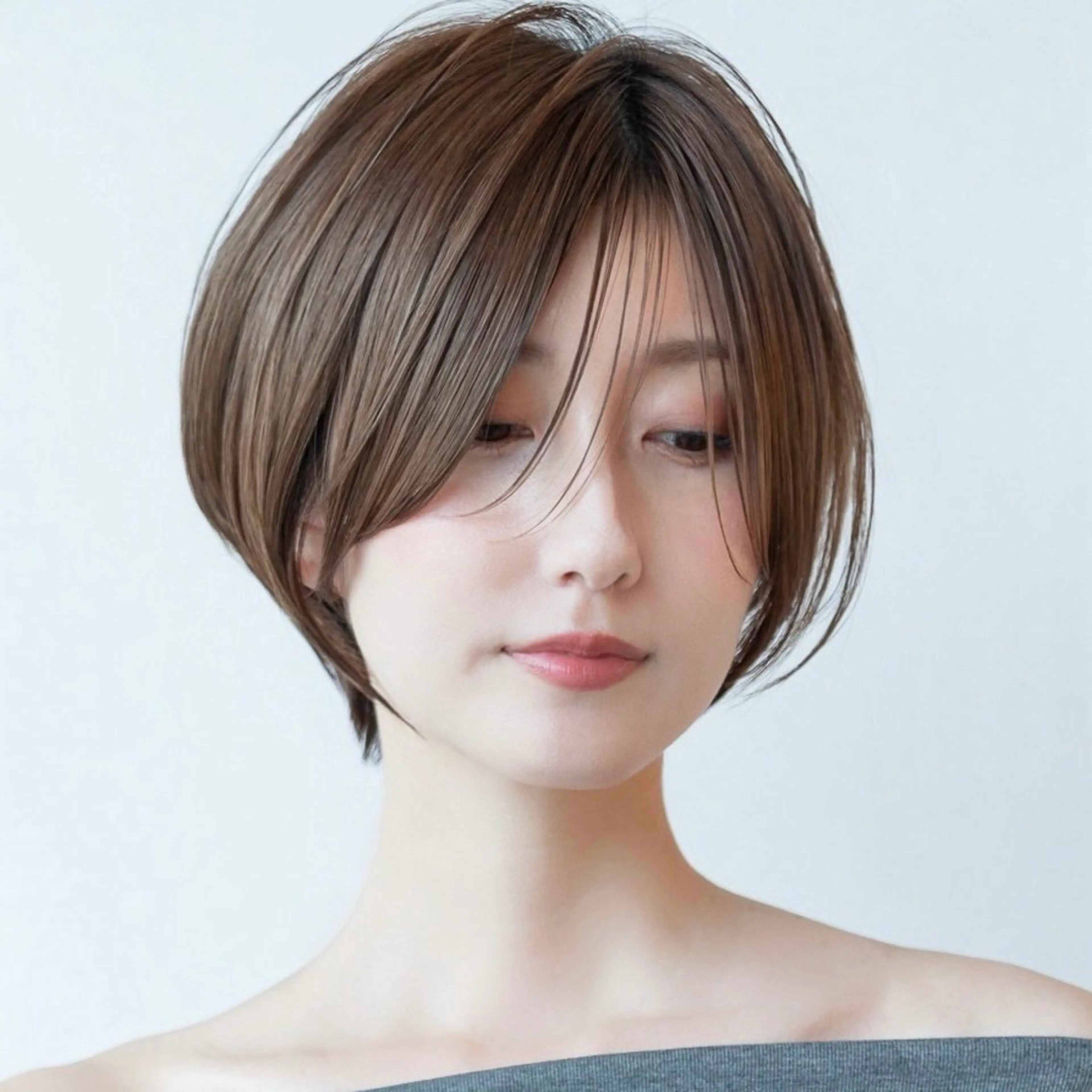 ショート カラー ショートボブ ショートレイヤー ハンサムショート 丸みショート ボブ カット ヘアカラー トリートメント 田中航平/渋谷ボブ/ レイヤーボブのヘアスタイル