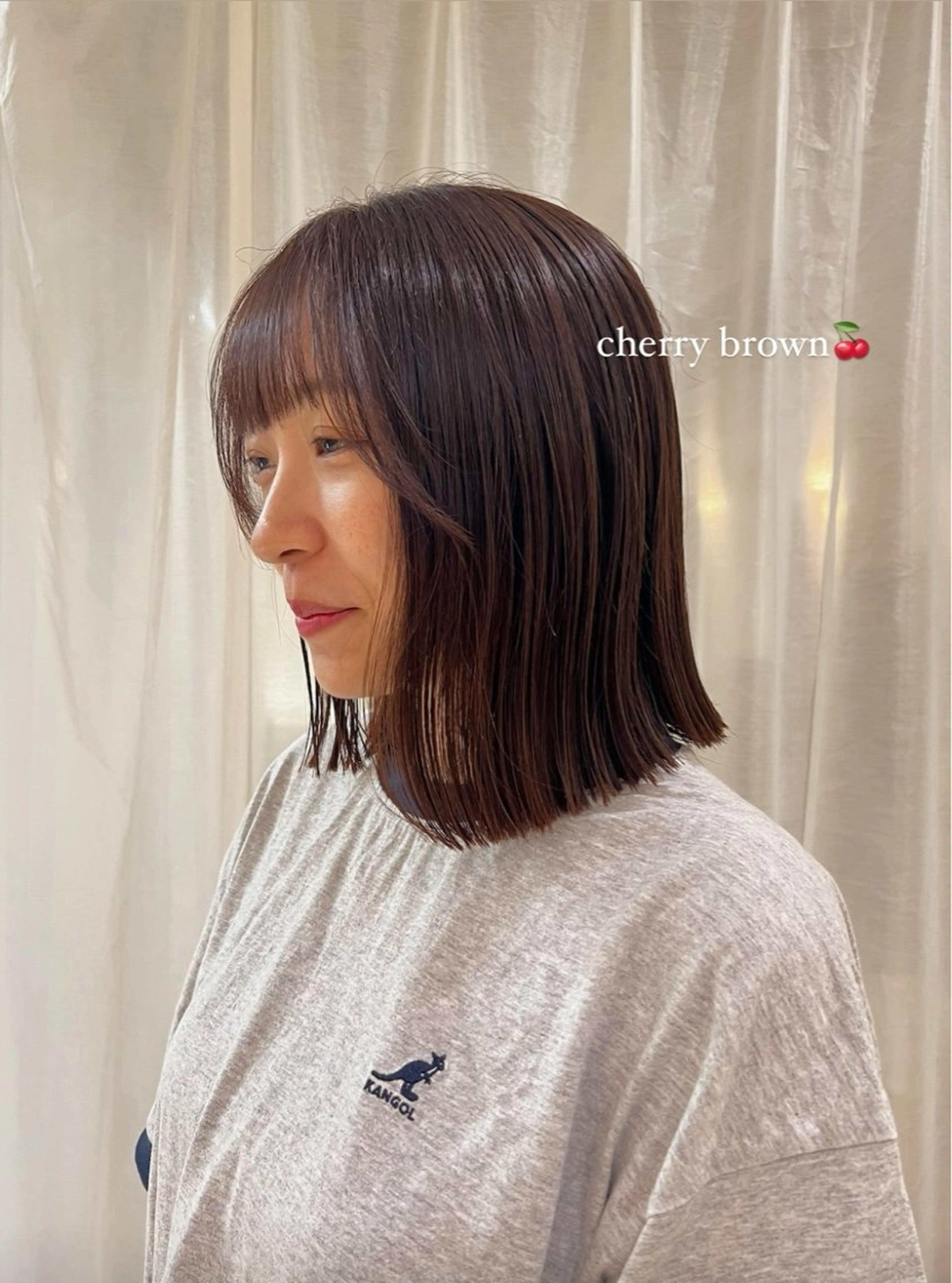 ミディアム カラー ブラウンカラー JULI 長田のヘアスタイル