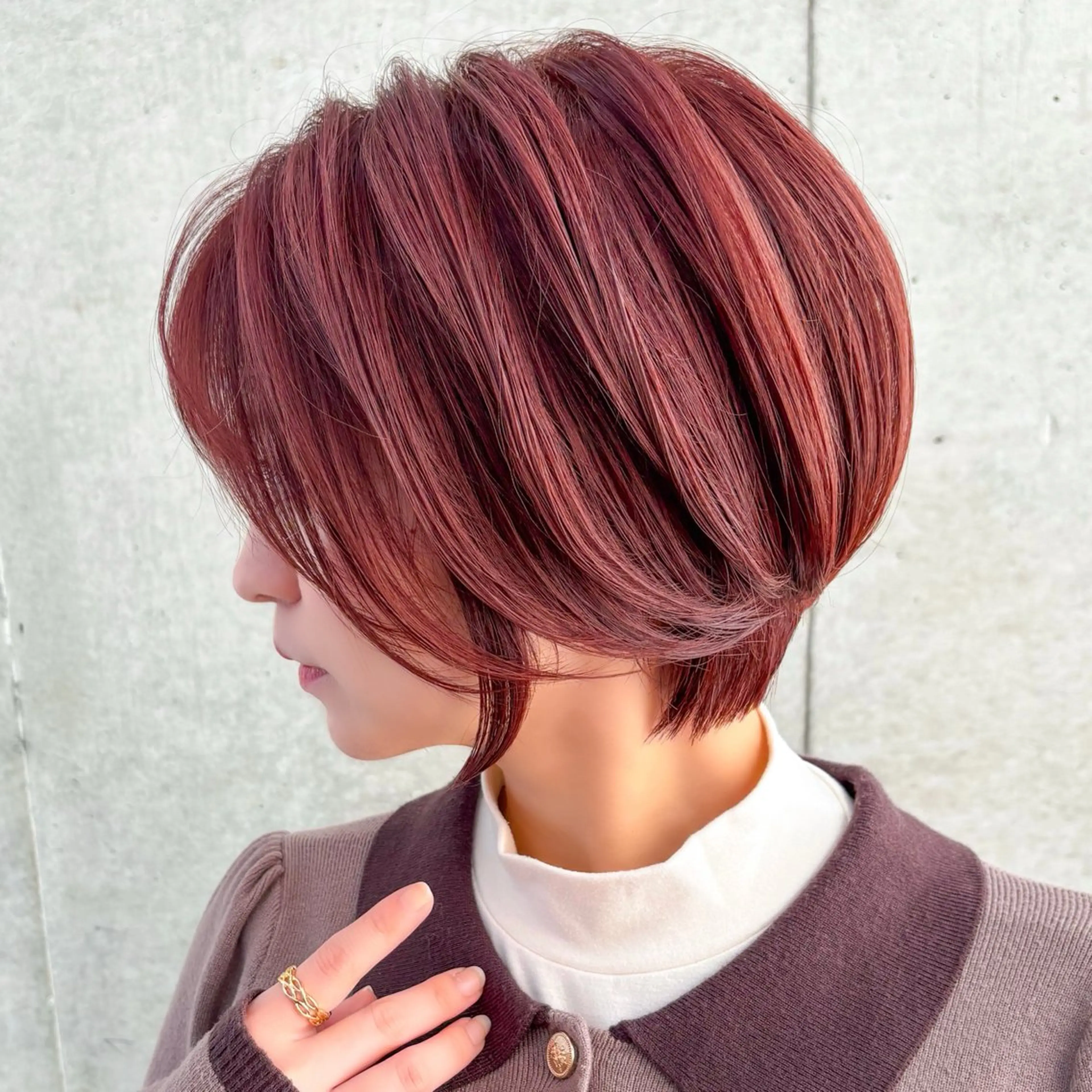 ショート ボブ/レイヤー/ 縮毛矯正/ 渡邊莉玖のヘアスタイル