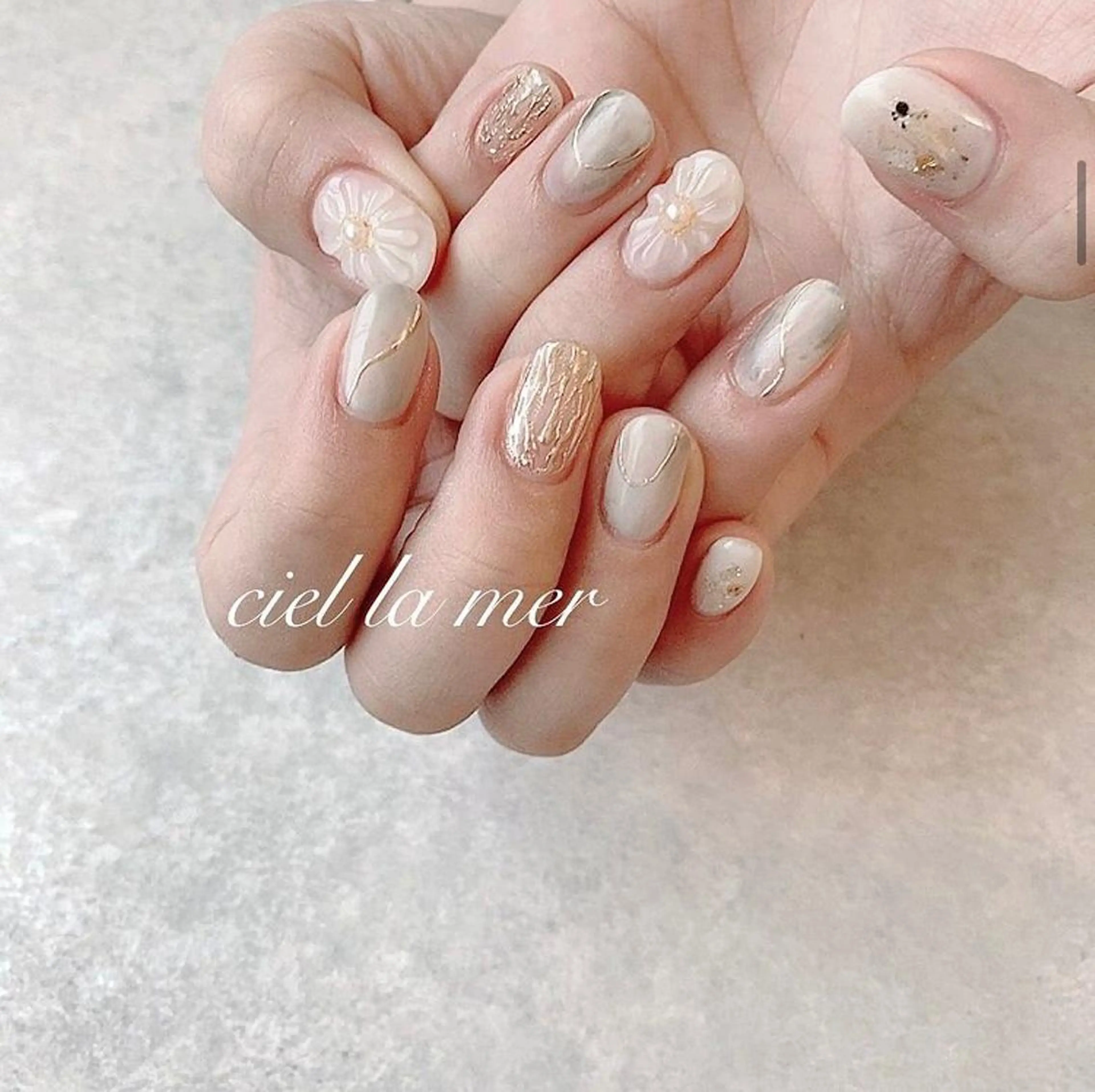 ネイル ハンドネイル フットネイル ciel la merのネイルデザイン