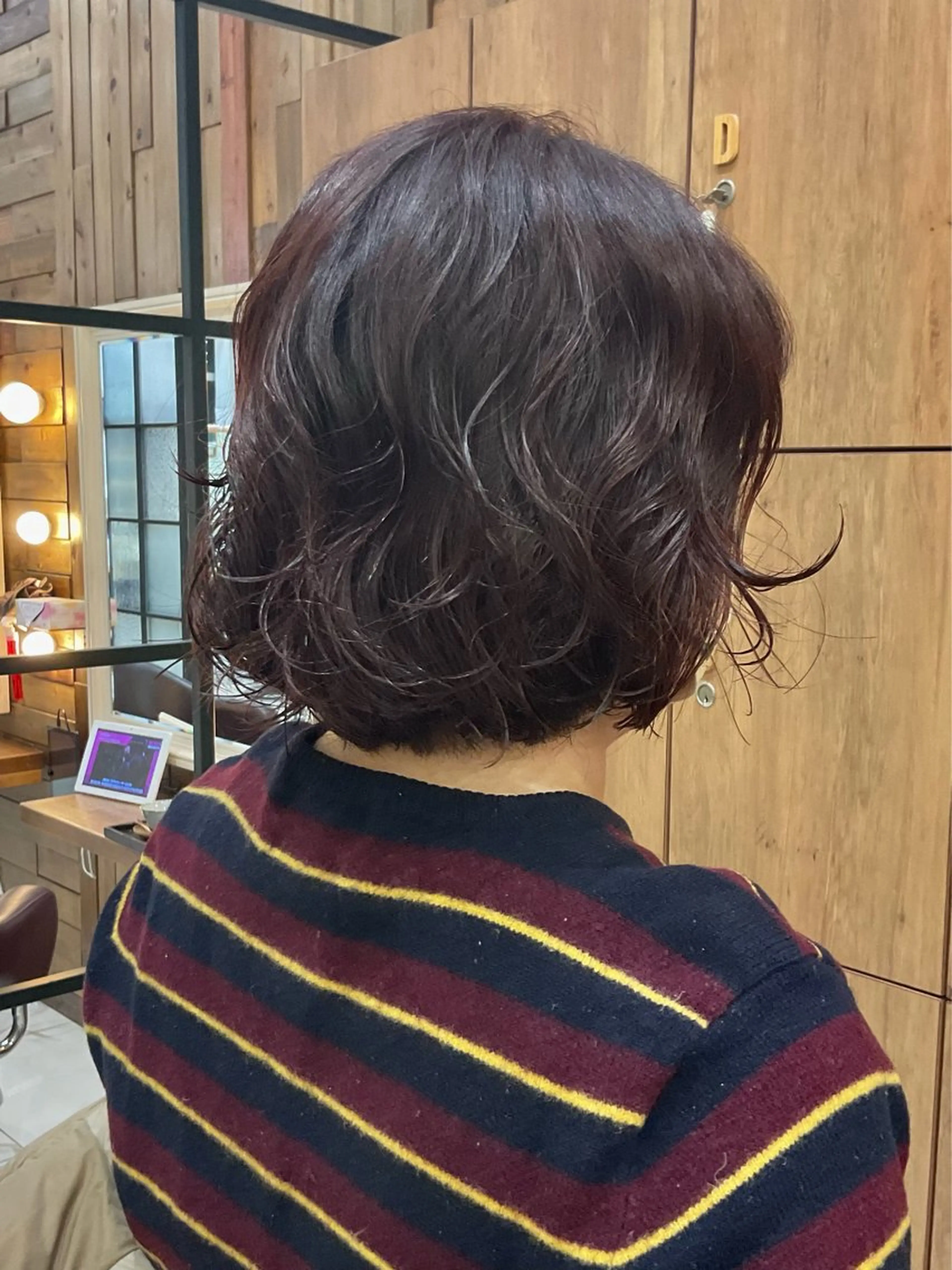 ショート ヘアカラー ちぐさ/暖色/ ワンカラー🤍のヘアスタイル