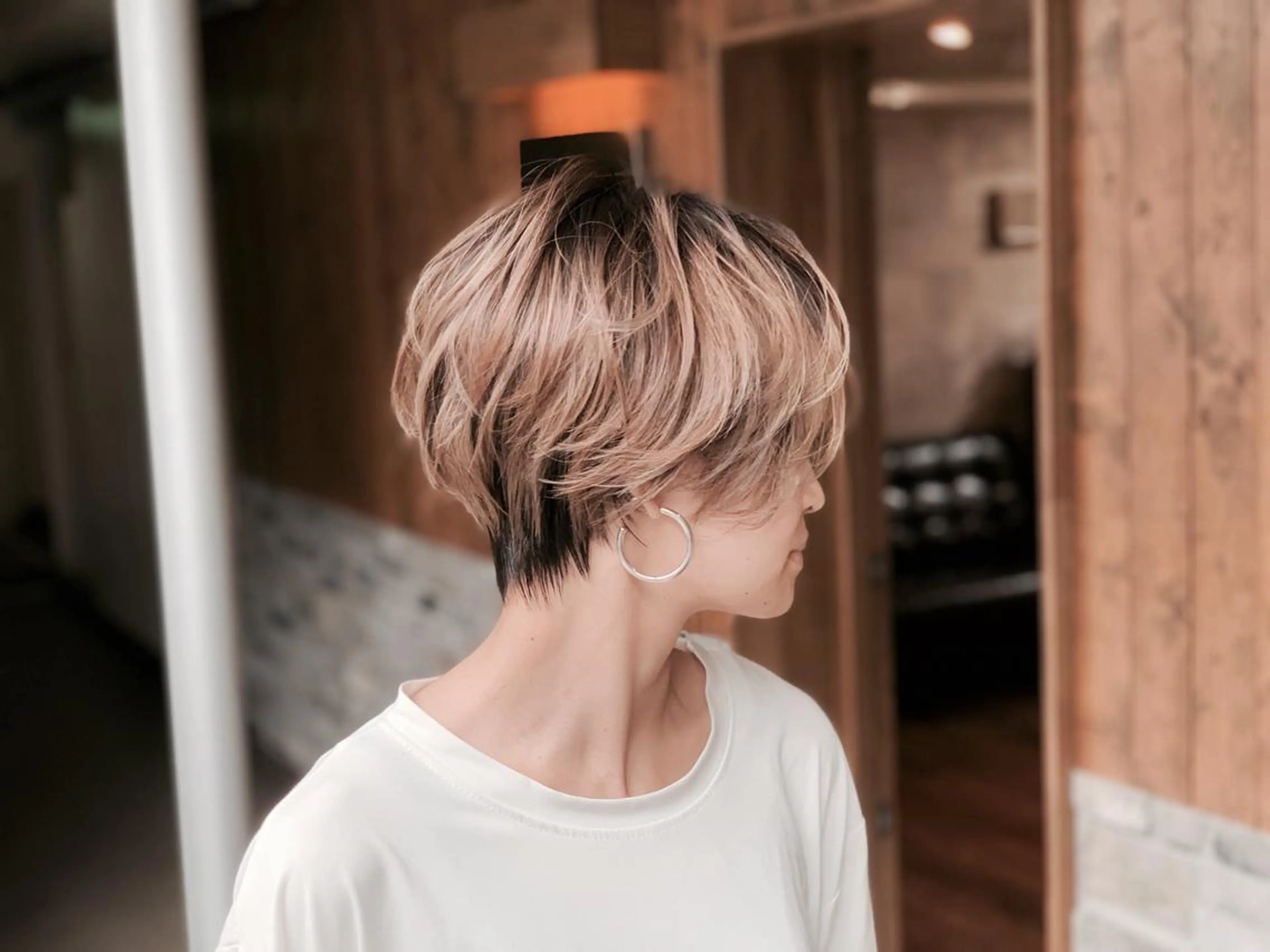 ショート カラー バレイヤージュ レイヤーカット 小顔カット 🌟G grow🌟 【札幌大通】のヘアスタイル