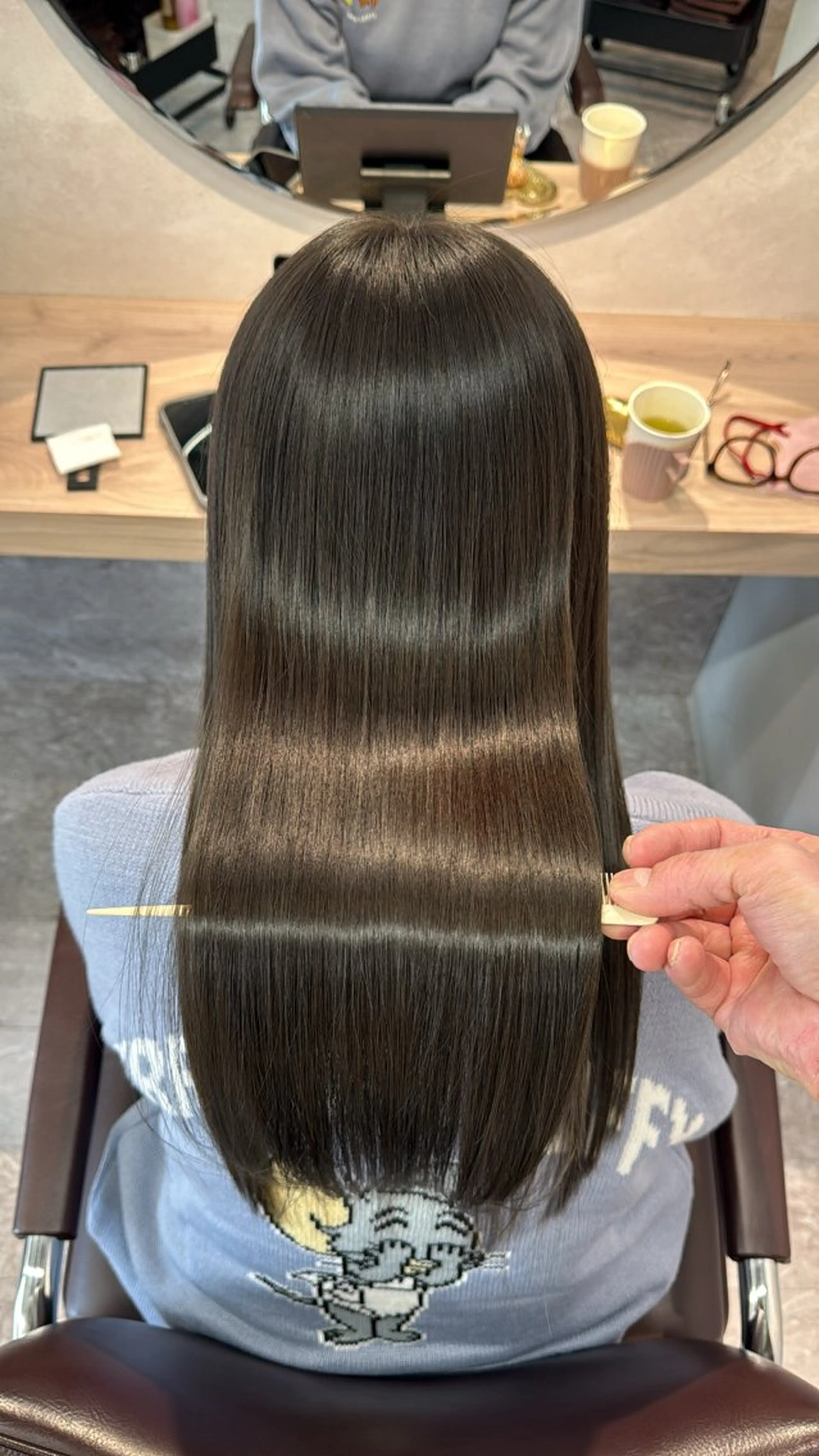 ロング くせ毛 縮毛矯正 🫧岡野/透明感🍃 /髪質改善🫧のヘアスタイル