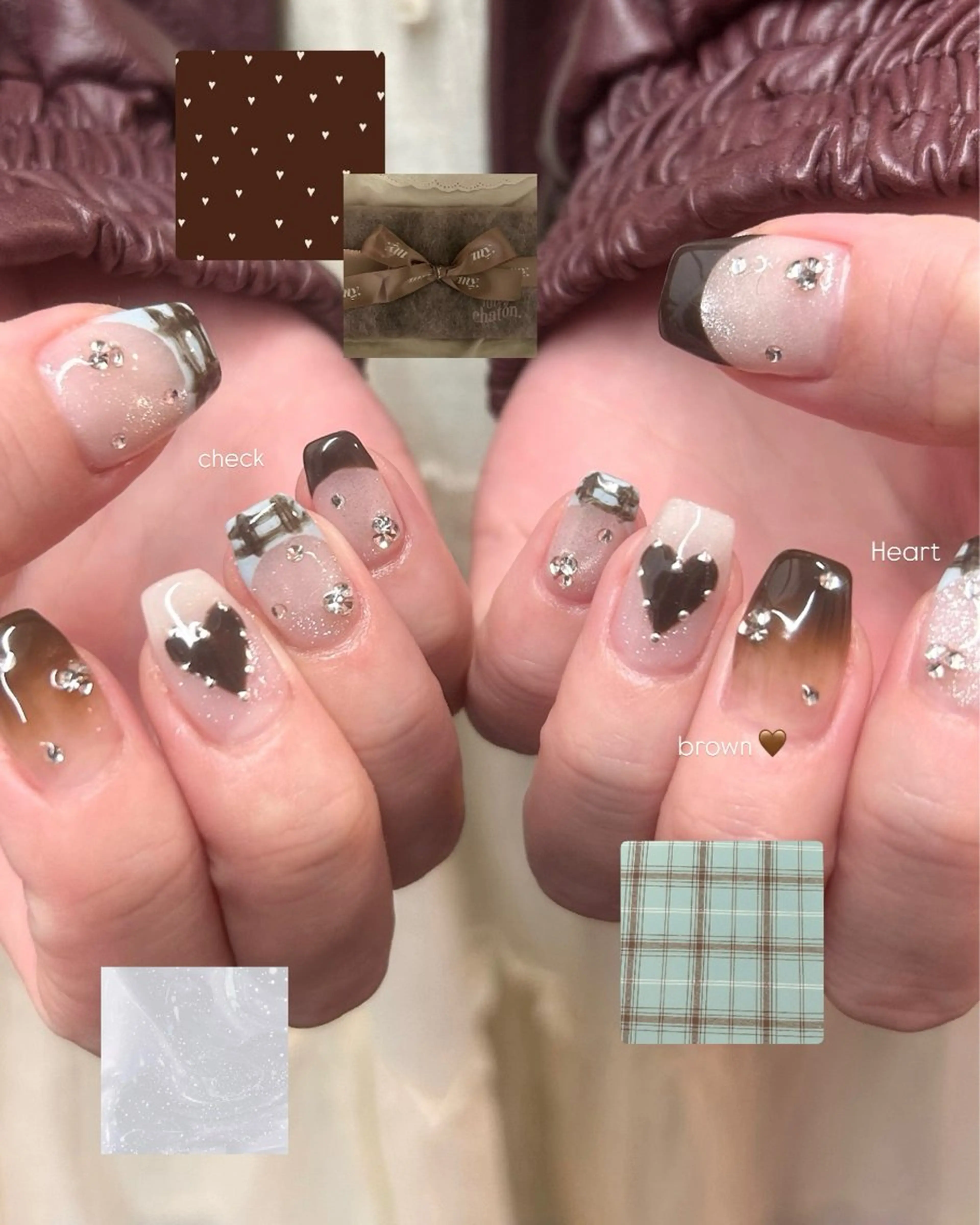 ネイル ボルドー フットネイル フレンチネイル ガーリー 韓国ネイル ハンドネイル EmaNail🎀 Haaruのネイルデザイン