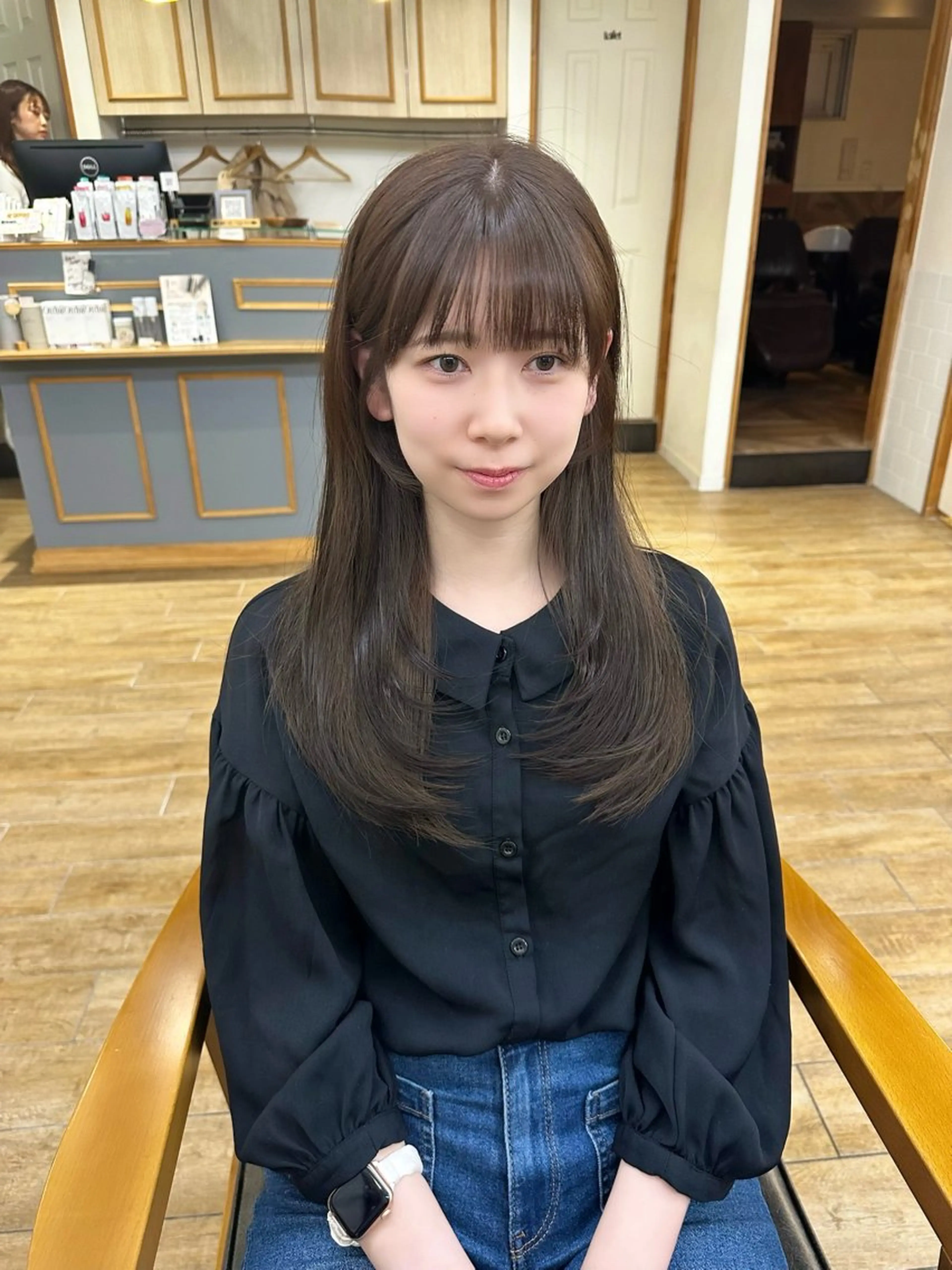 ロング カラー パーマ ヘアアレンジ メンズ キッズ カット ヘアカラー レイヤーカット 🌿透け感カラーのヘアスタイル