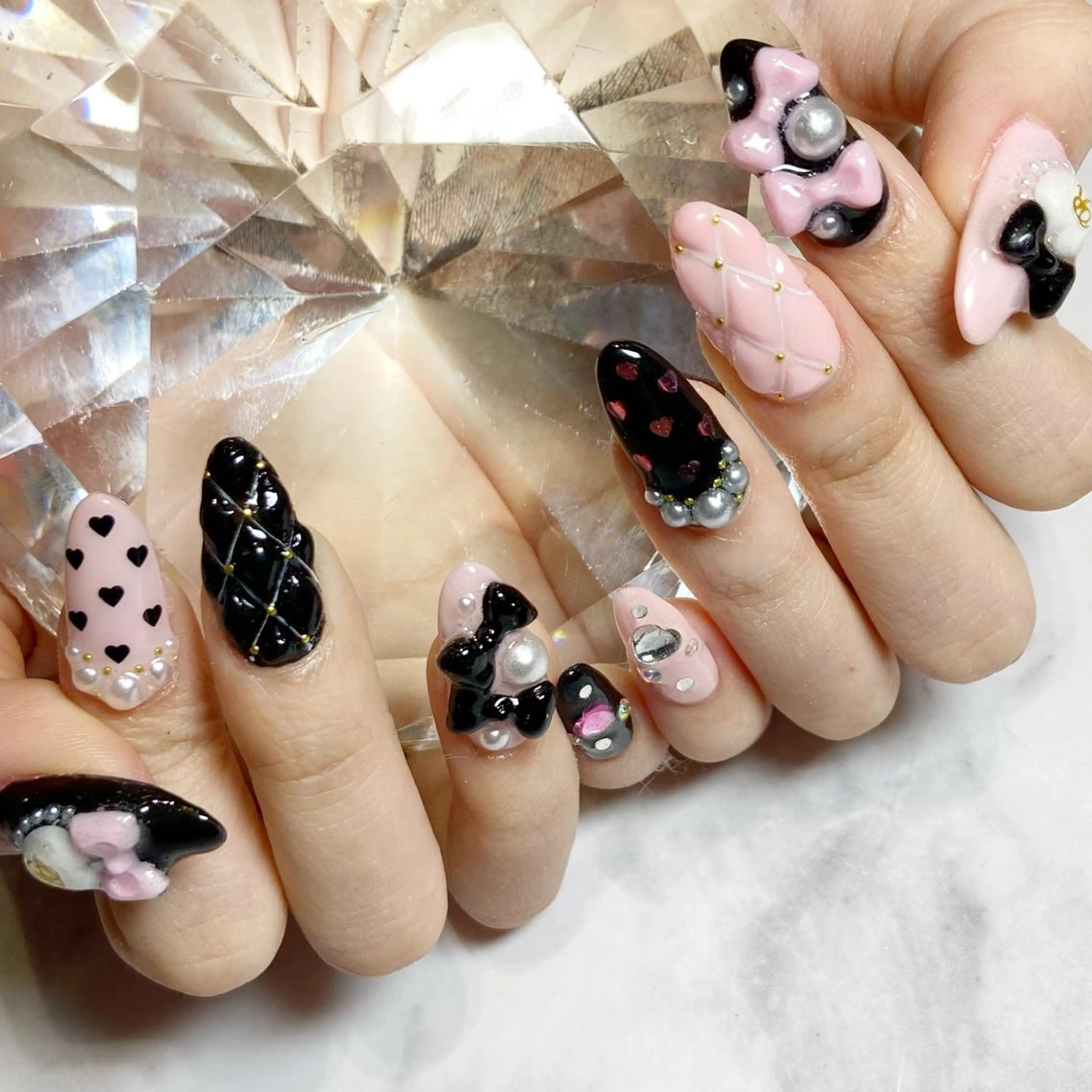 ネイル ロングネイル 持ち込み ハンドネイル YUN 💅のネイルデザイン