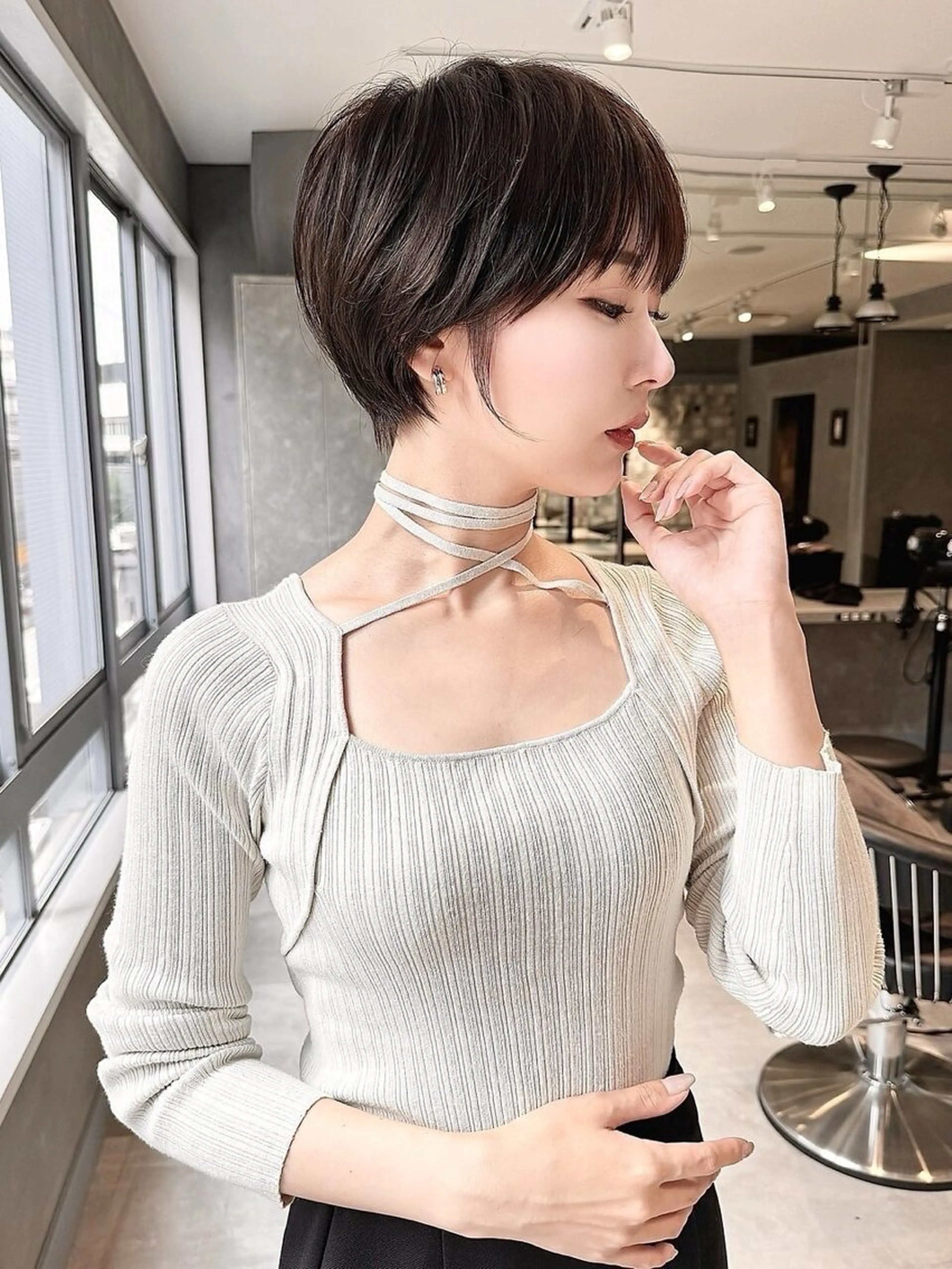 ショート カラー カット ヘアカラー トリートメント 髪質改善/縮毛矯正 /レイヤー/宮崎直弥のヘアスタイル