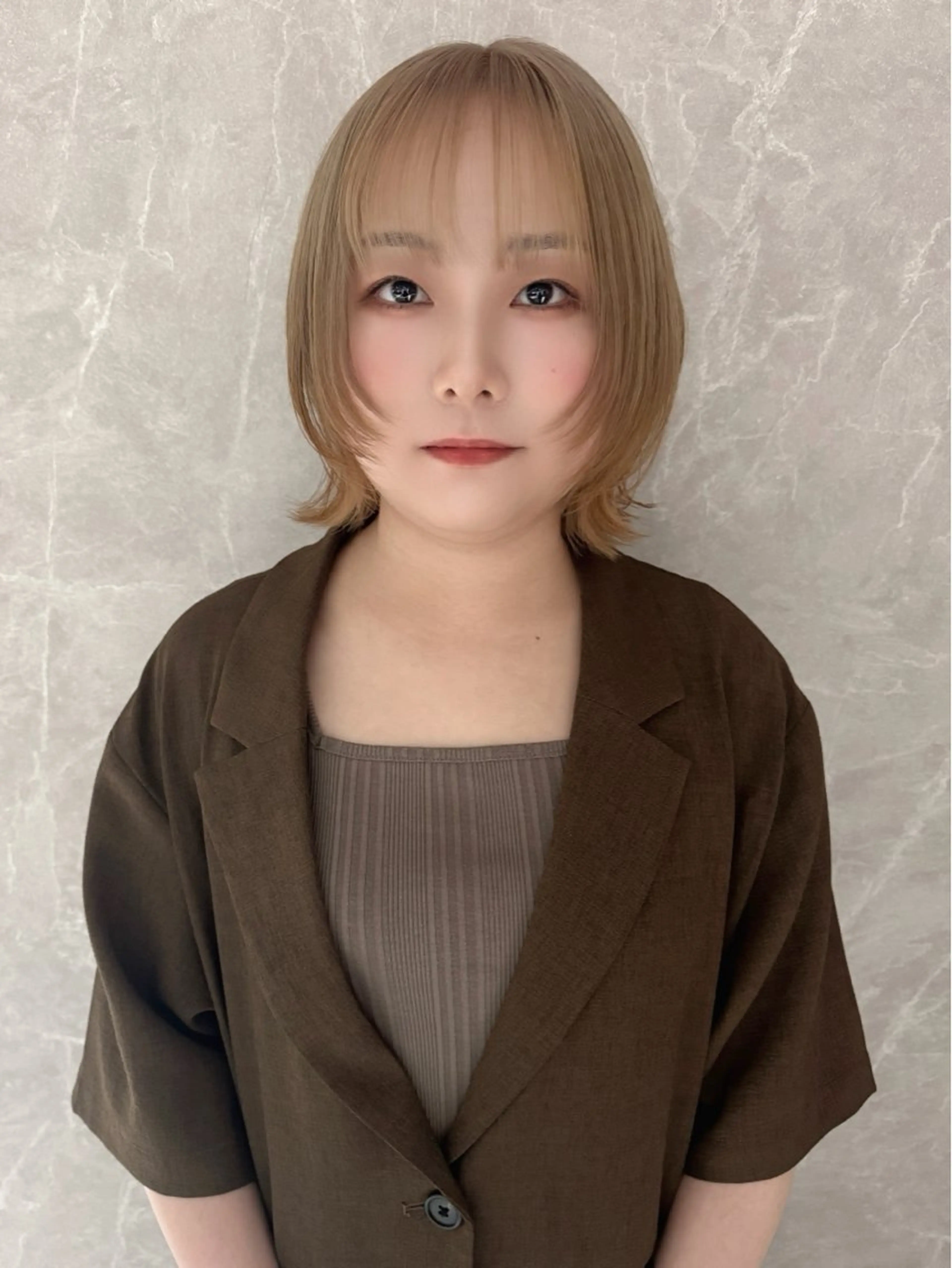 ショート カット ヘアカラー トリートメント 顔まわりカット/ボブ レイヤー/今城愛友花のヘアスタイル