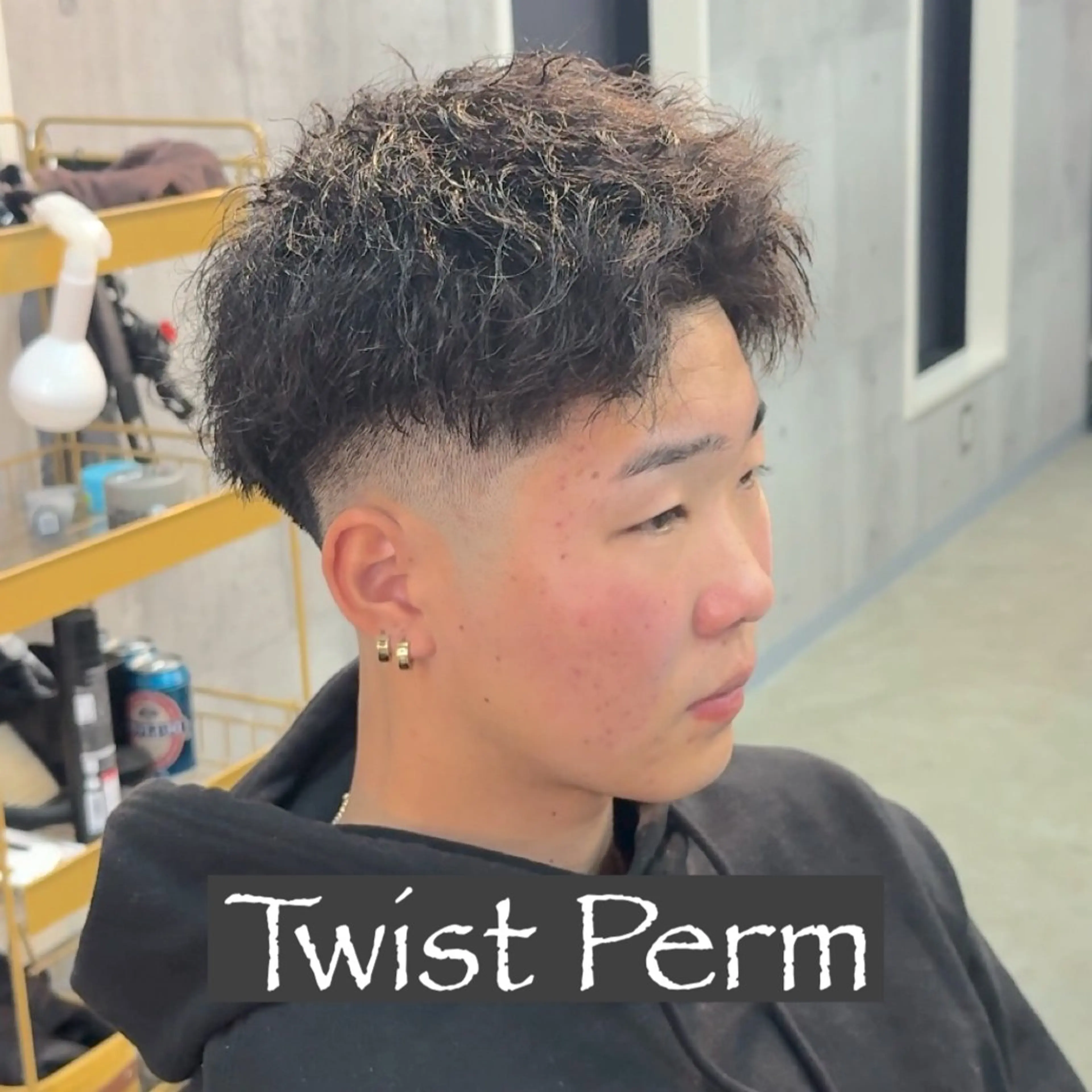 ショート パーマ ヘアアレンジ メンズ MENIN メンズ サロン　望月　涼太のヘアスタイル