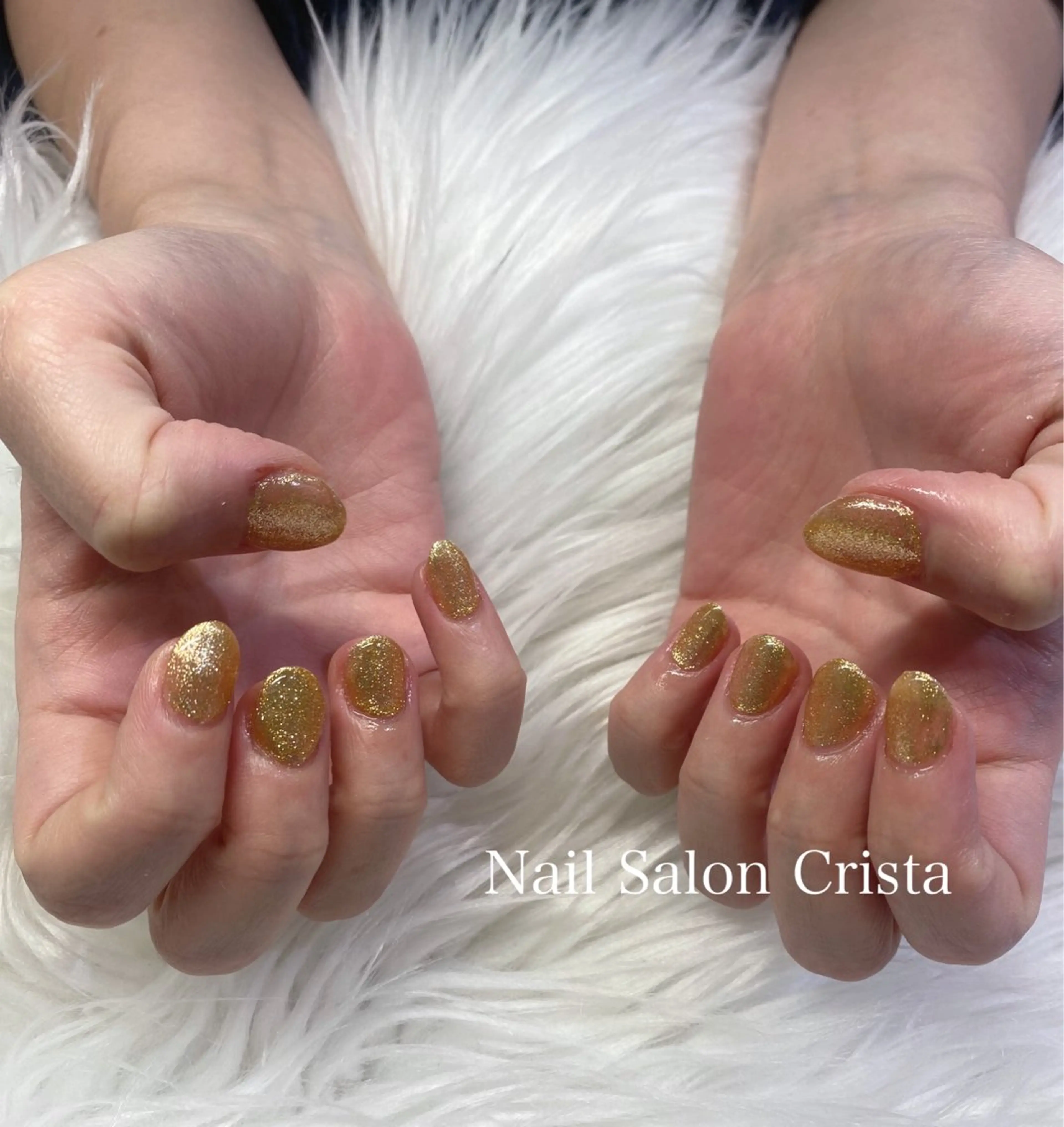 ネイル ジェルネイル ゴールド ワンカラーネイル パラジェル ハンドネイル CRISTA所属・CRISTA MOMOのネイルデザイン