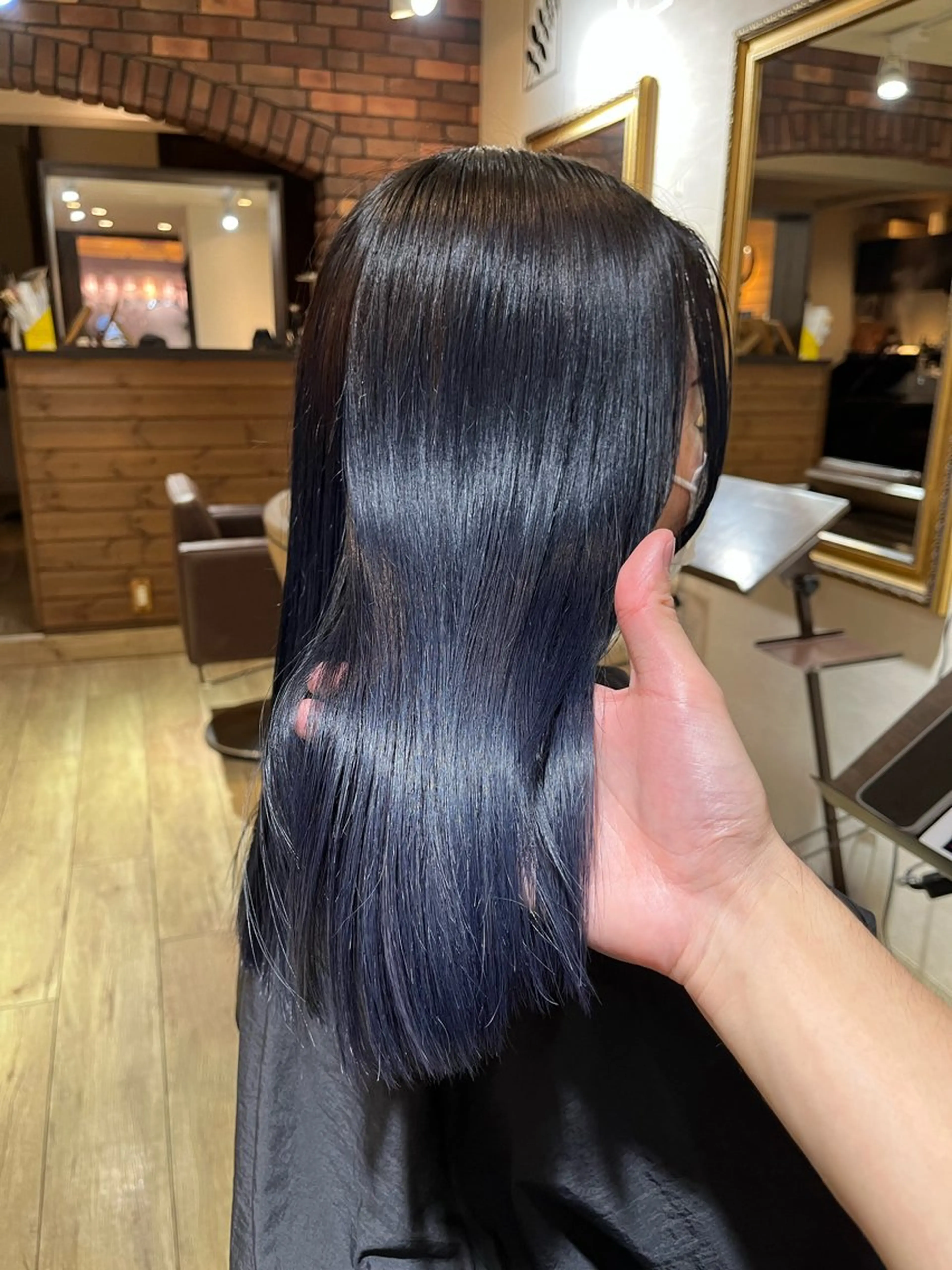 ミディアム カラー ブルーカラー ネイビーカラー パープルカラー ヘアカラー VOYAGE所属・中園康 /カラー/ブリーチのヘアスタイル