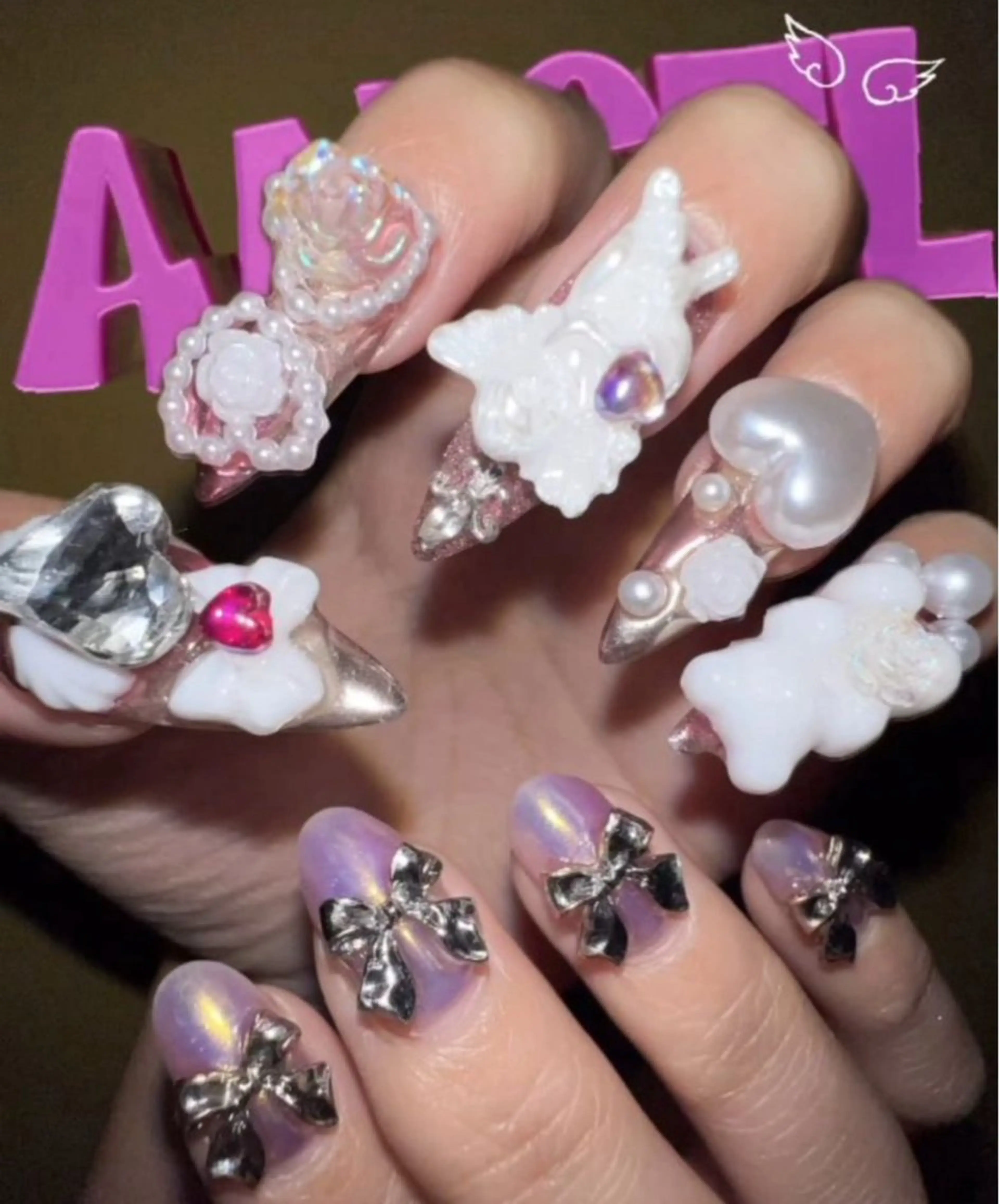 ネイル ロングネイル ハンドネイル 8appy YUKITIN.Bのネイルデザイン