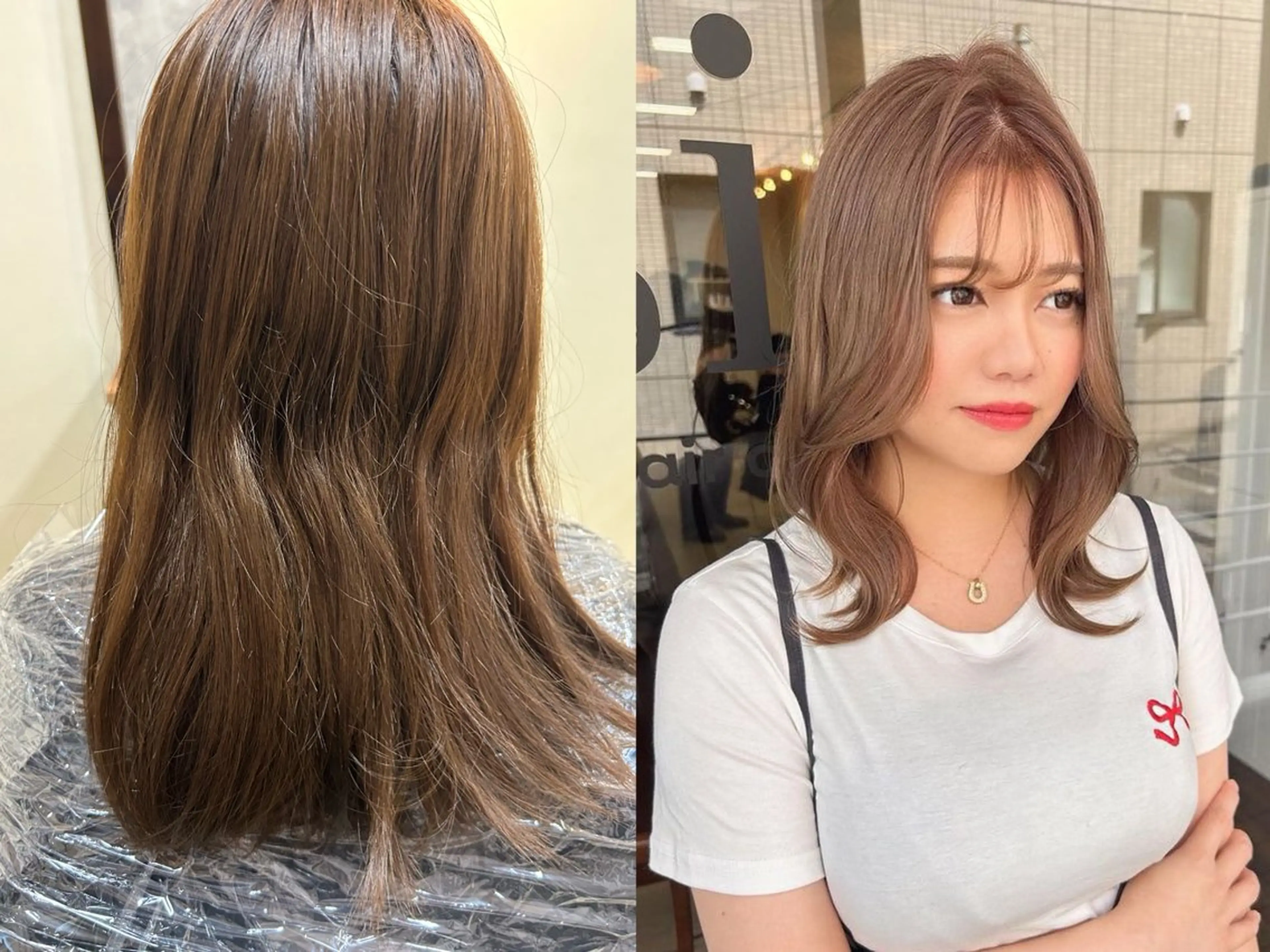 ミディアム ヘアカラー 🦋髪質改善🦋 眞井琴美のヘアスタイル