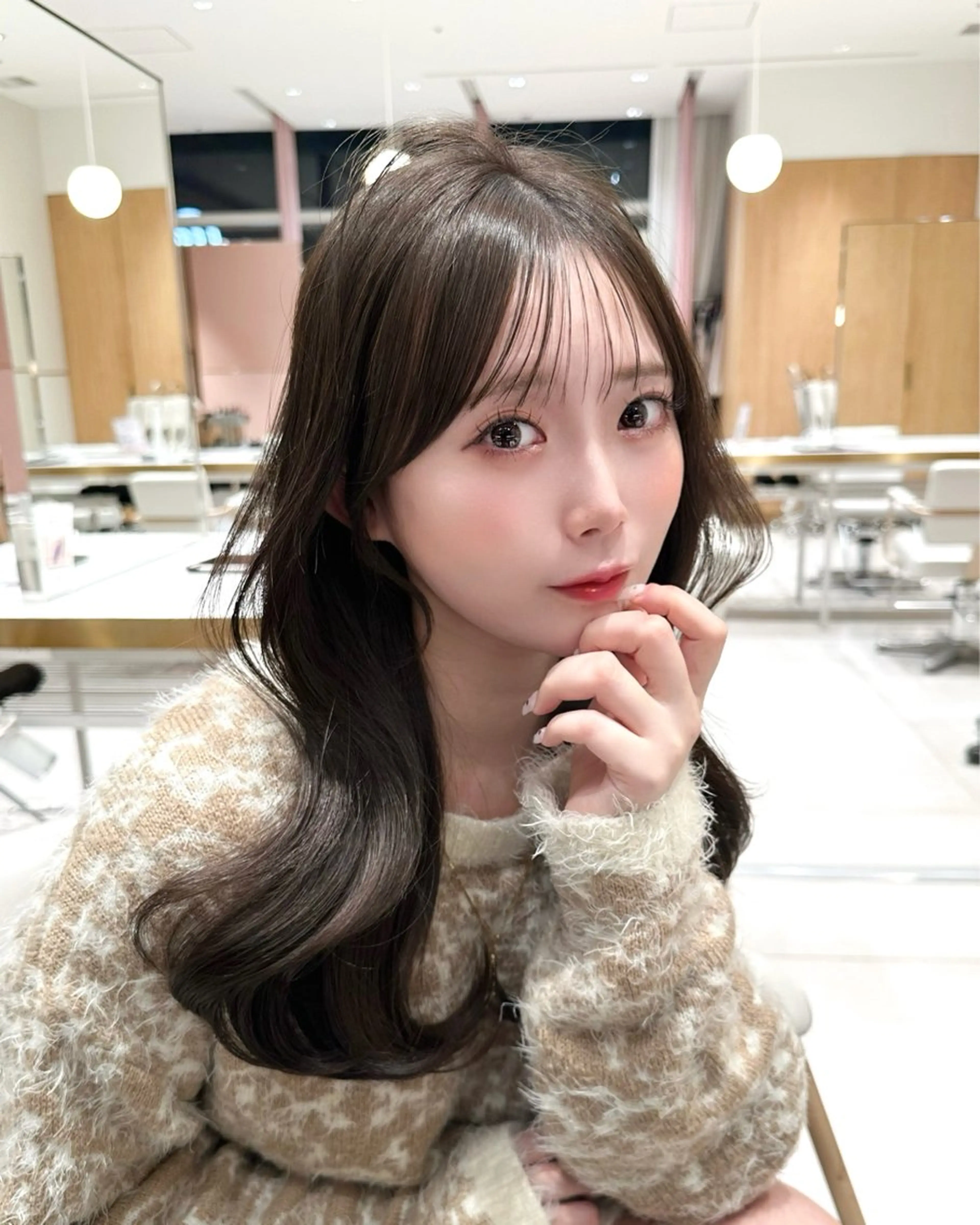 ミディアム カラー カット ヘアカラー トリートメント 🇰🇷韓国風くびれ ヘア🇰🇷中村優大のヘアスタイル