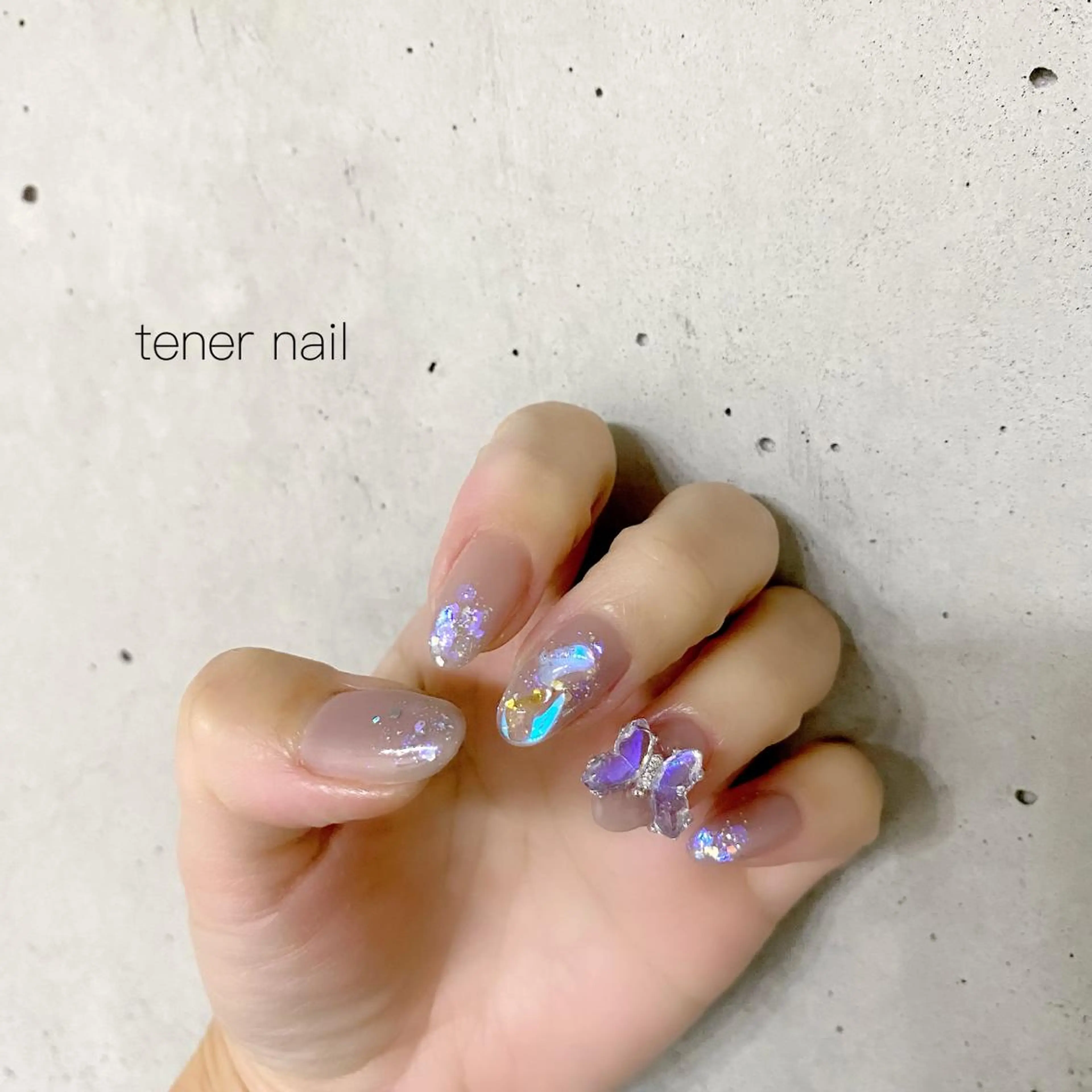 ネイル オーロラネイル 韓国ネイル テネルネイル tener nailのネイルデザイン